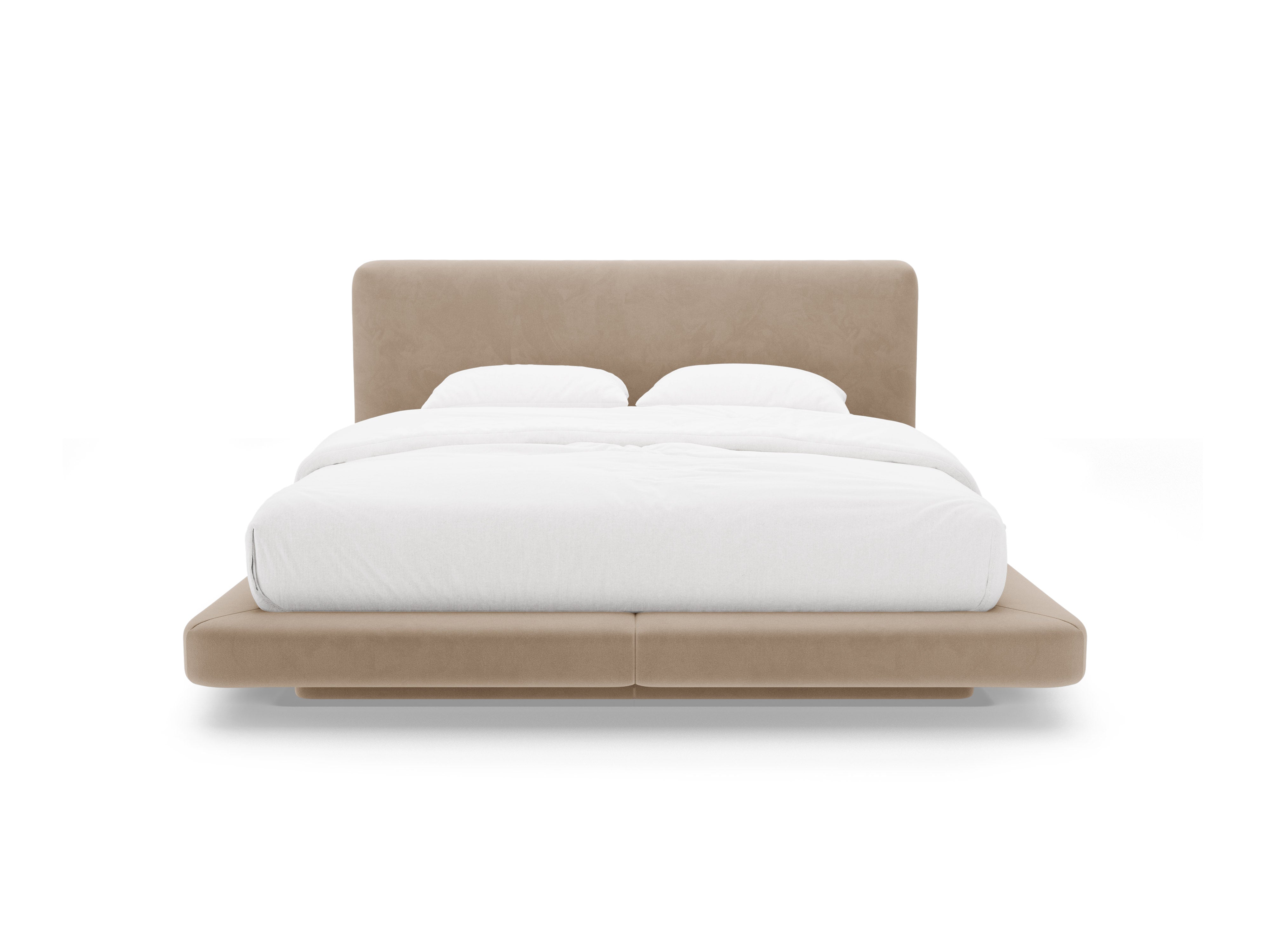 LINEA Velvet Bed Almond Beige