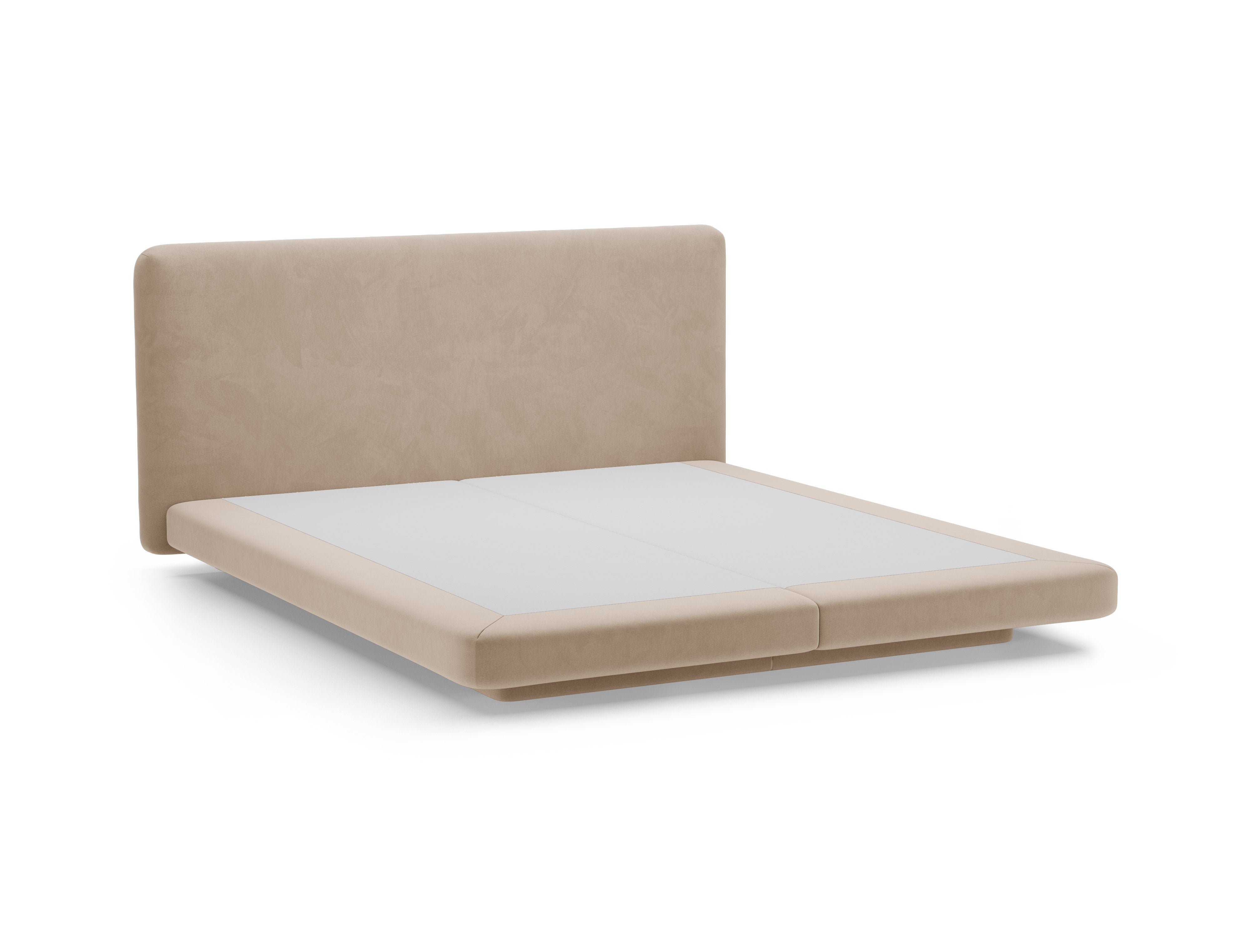 LINEA Velvet Bed Almond Beige