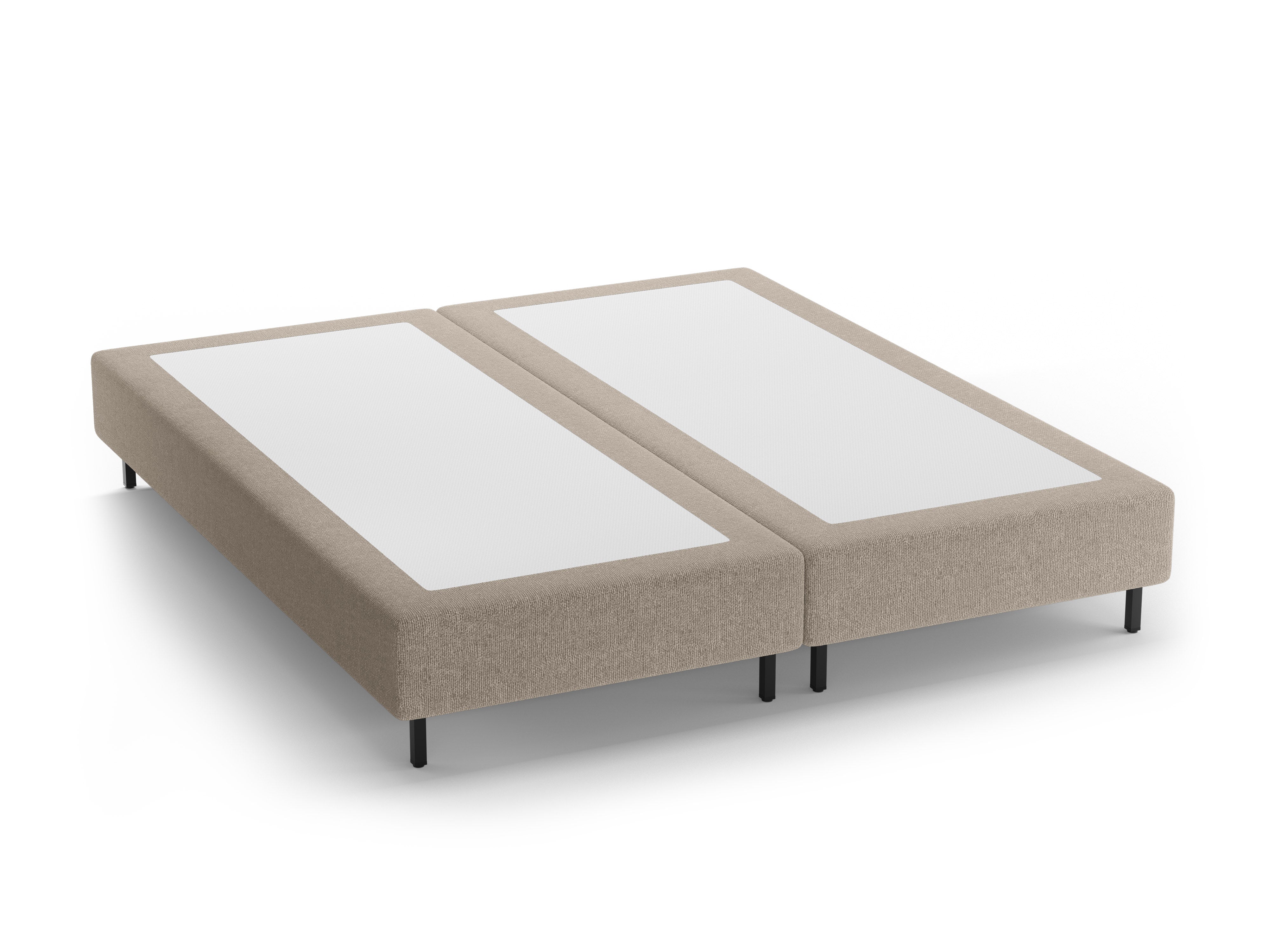 Bett WHALE dunkelbeige Chenille