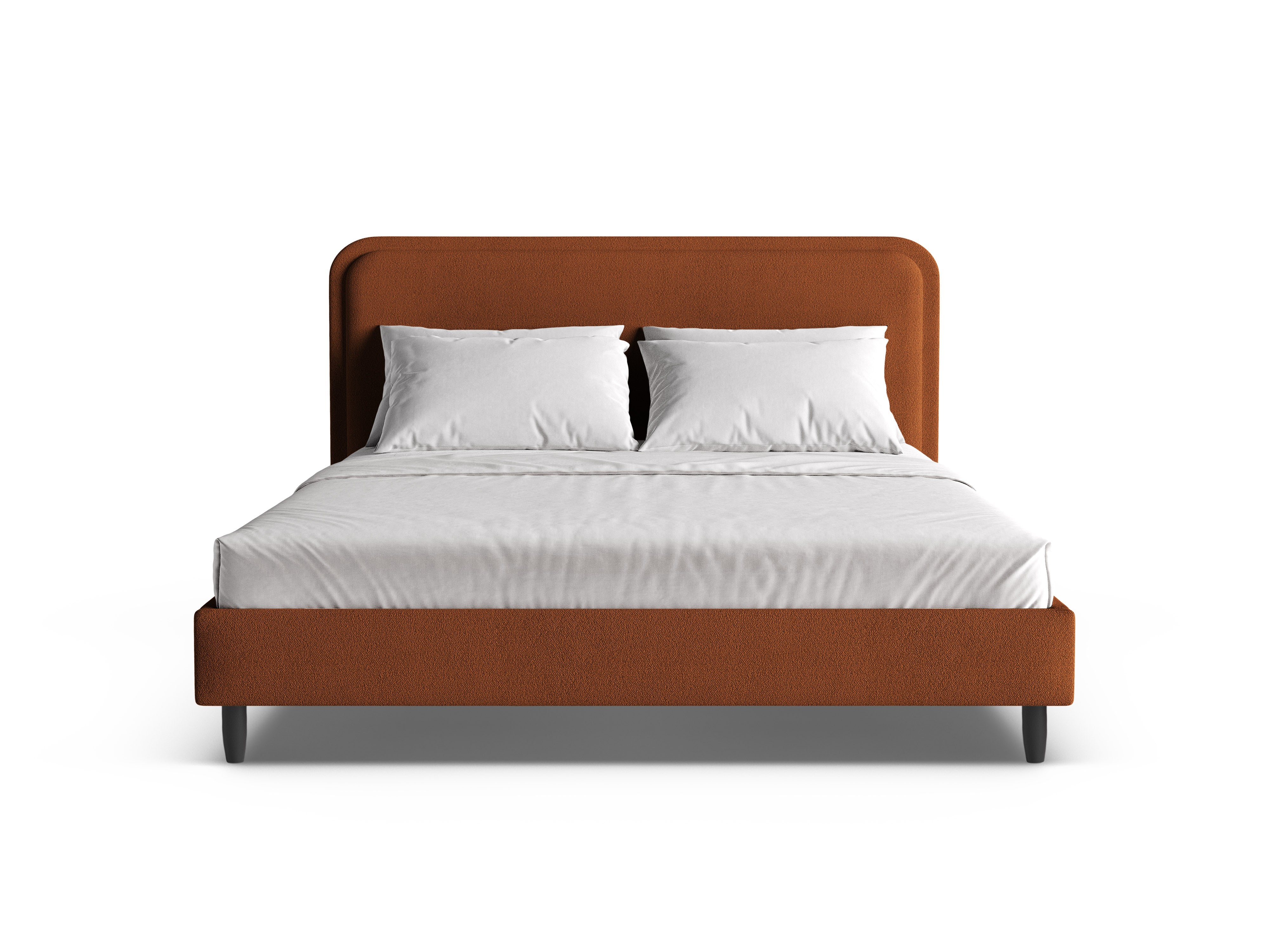 AVELINE bed terracotta boucle