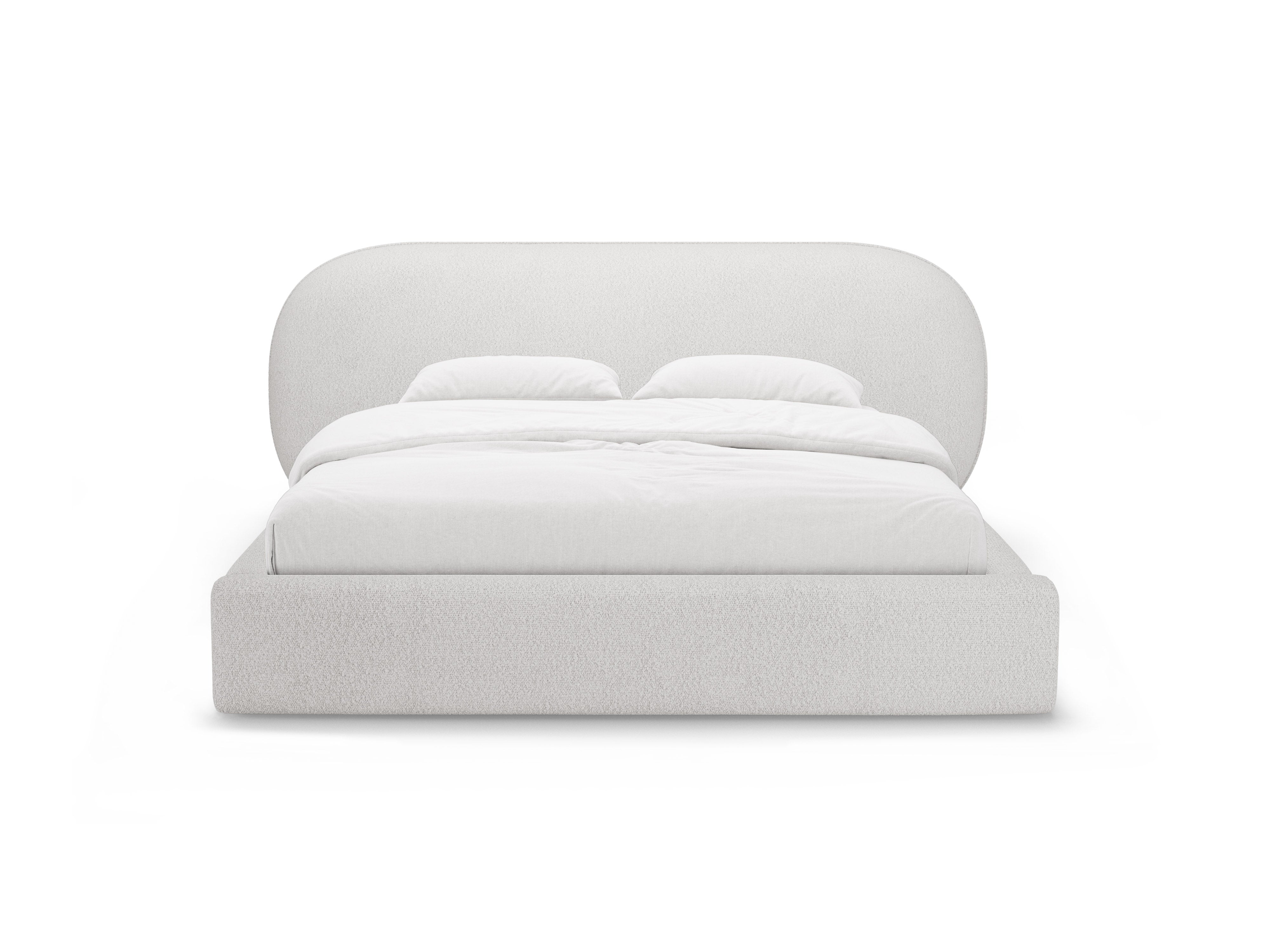 OVALO bed light gray boucle