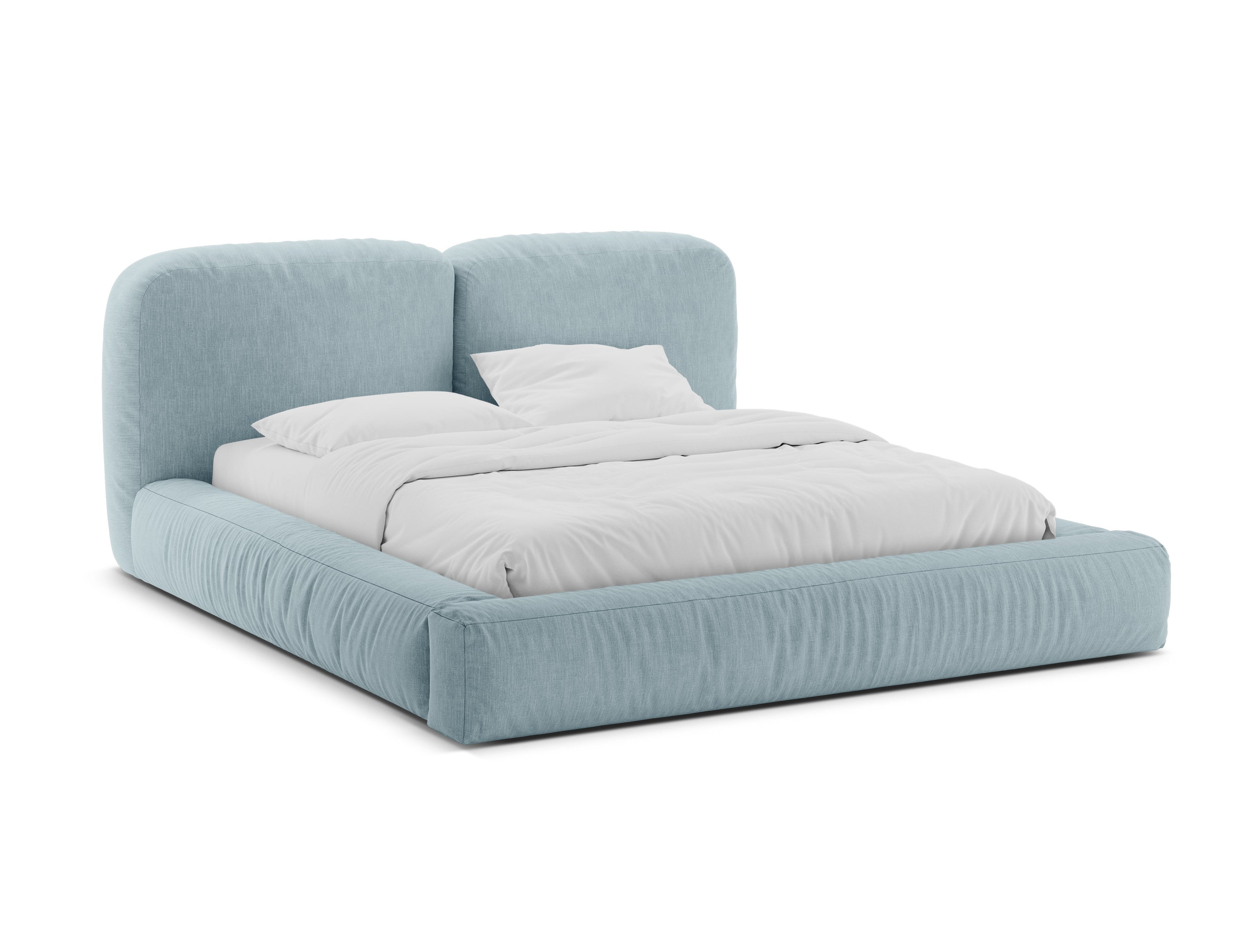 MARTINA Bed in Satin Blue