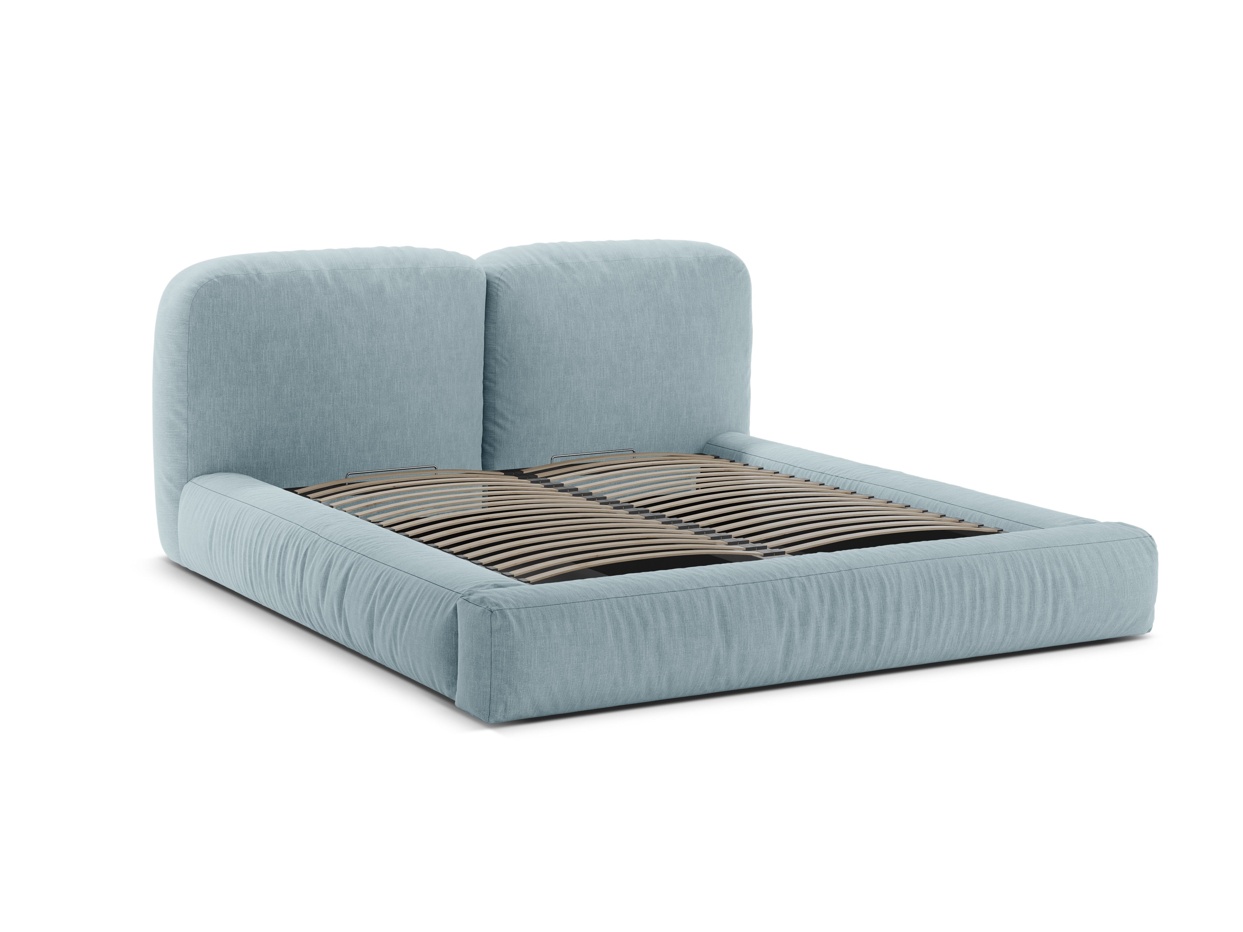 MARTINA Bed in Satin Blue