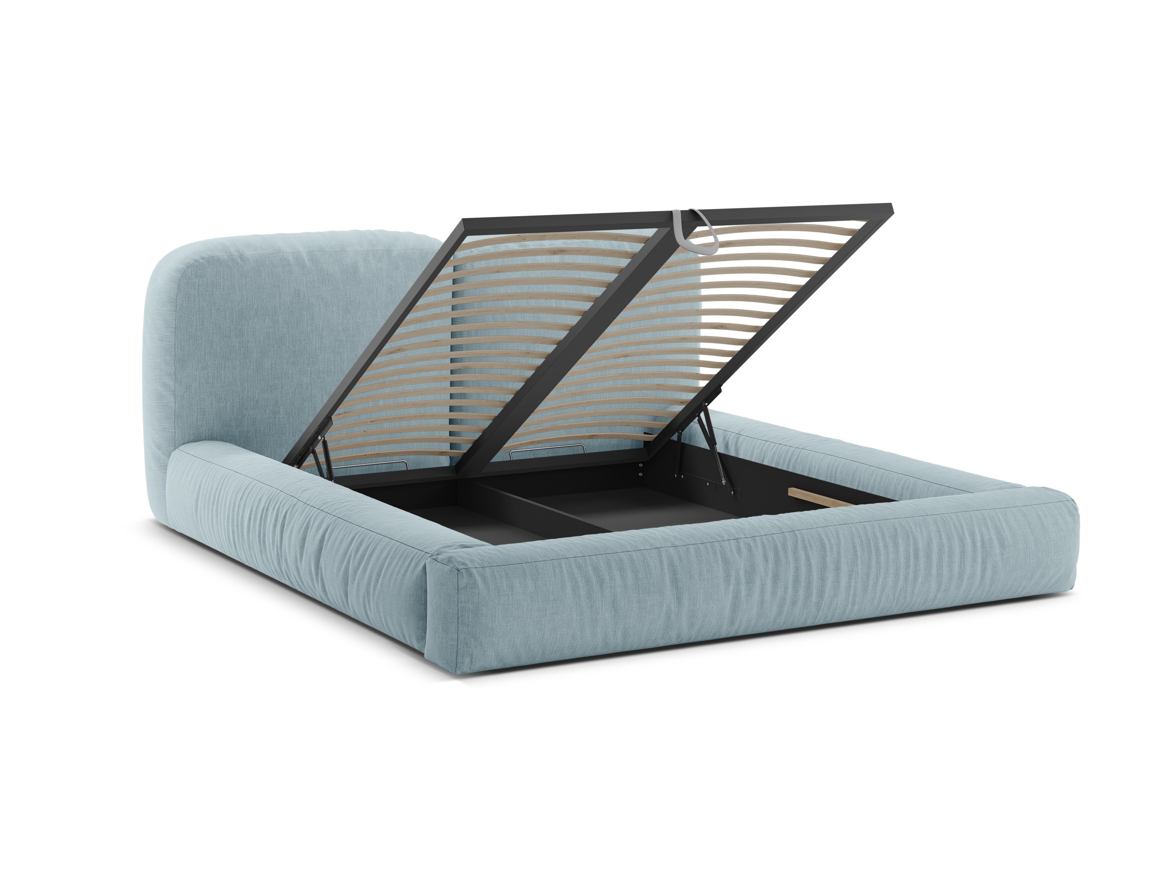 MARTINA Bed in Satin Blue