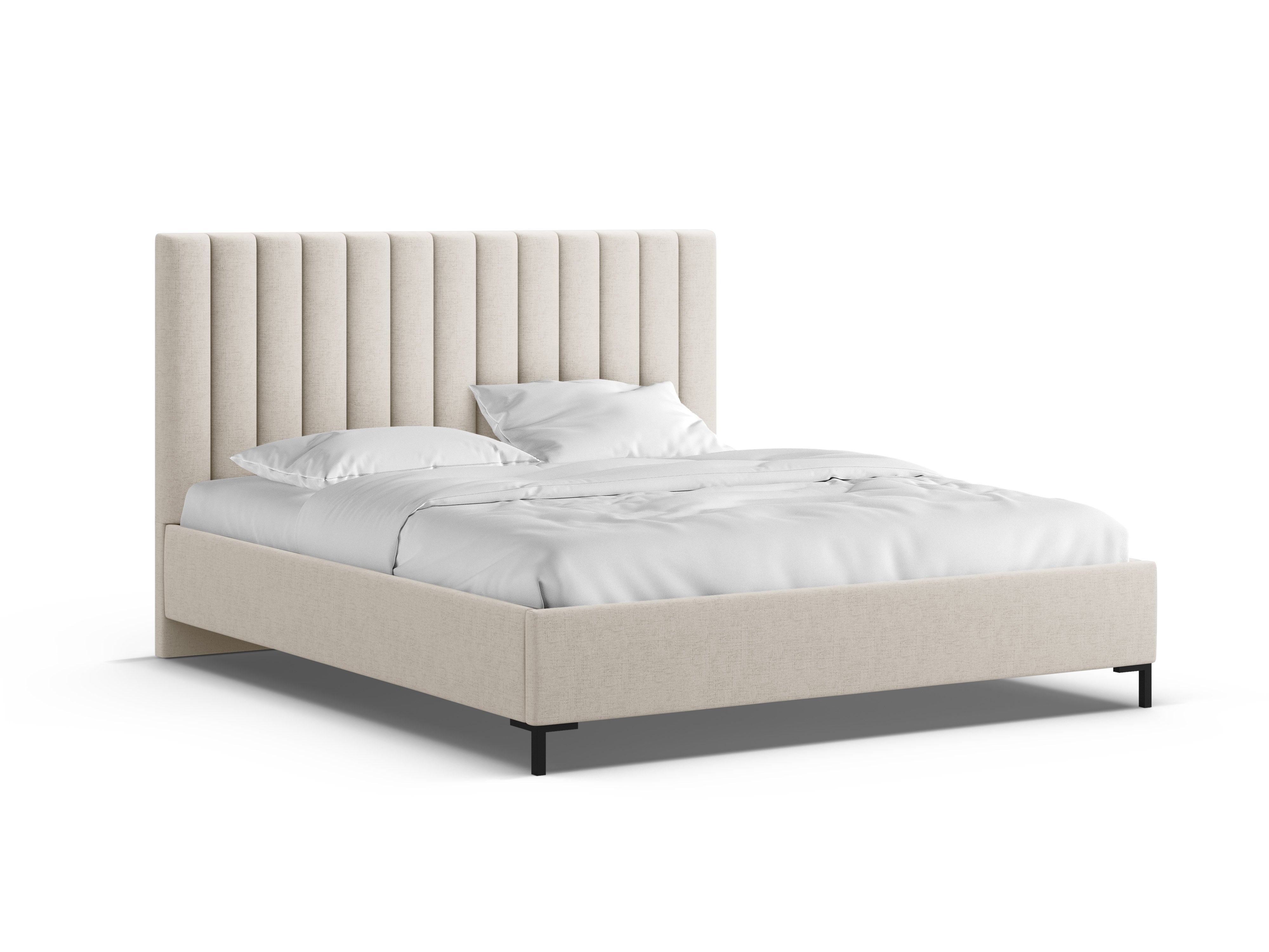 Bett mit Bettkasten ALLISON hellbeige