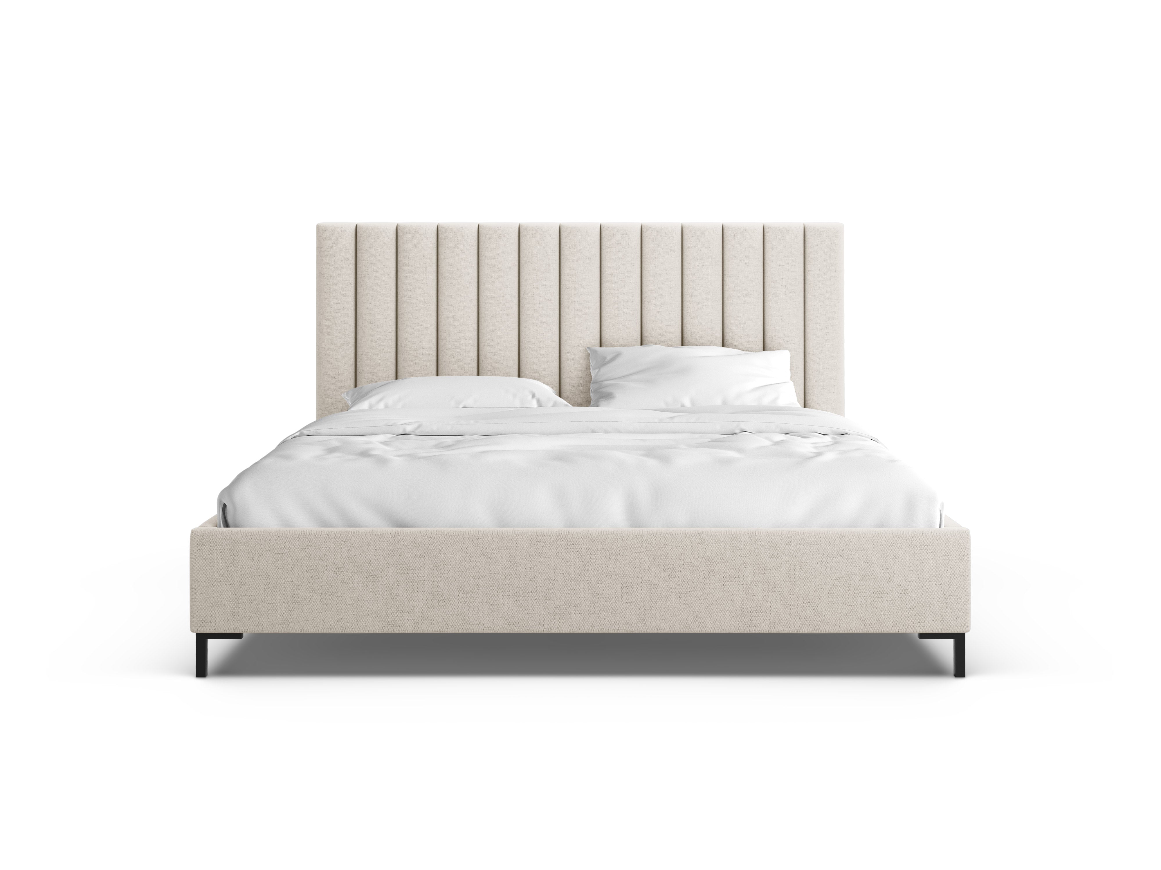 Bett mit Bettkasten ALLISON hellbeige