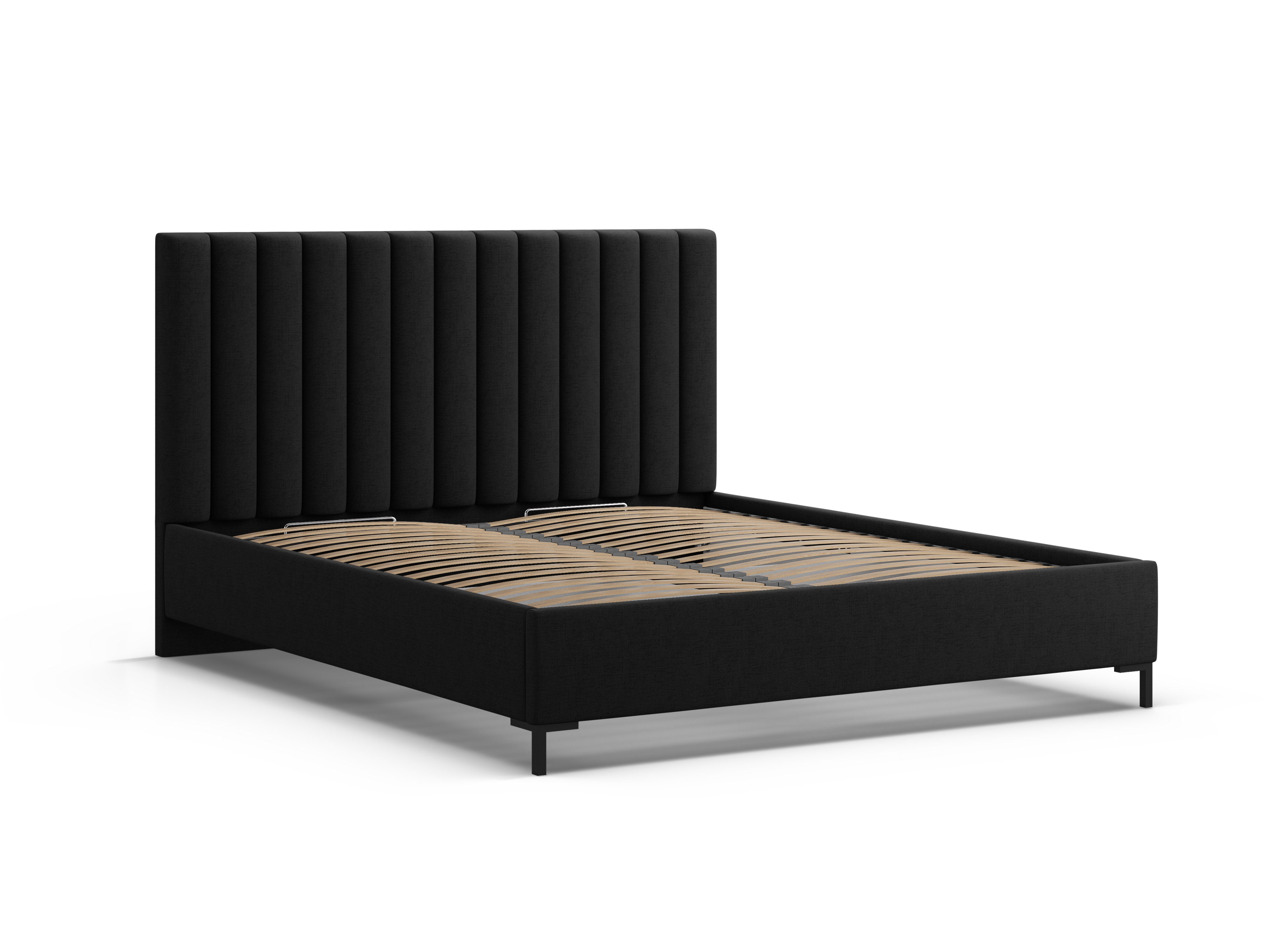 Bett mit Bettkasten ALLISON schwarz