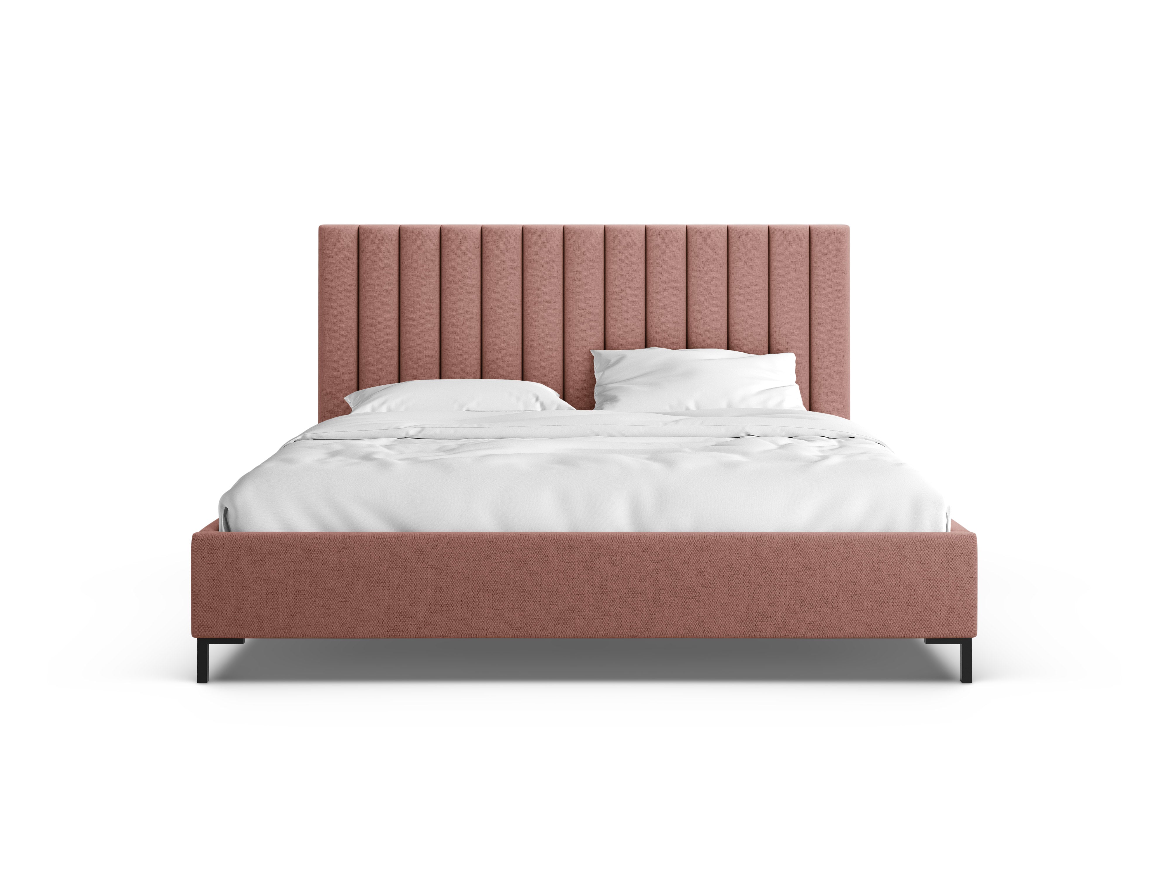 Bett mit Bettkasten ALLISON in Dunkelrosa