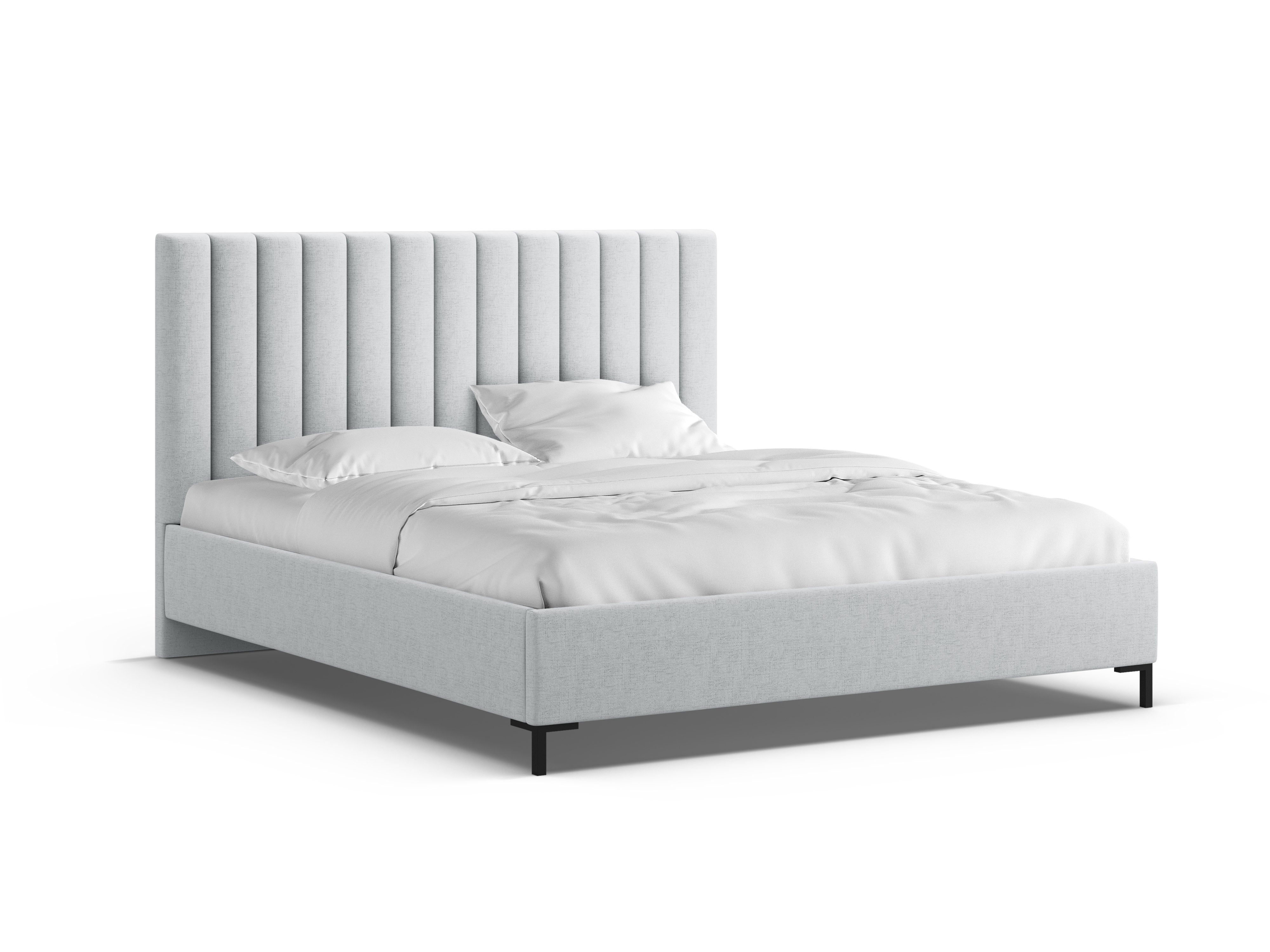 Bett mit Bettkasten ALLISON hellgrau