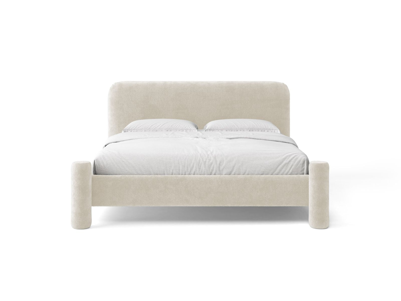 Bett VERA hellbeige Chenille