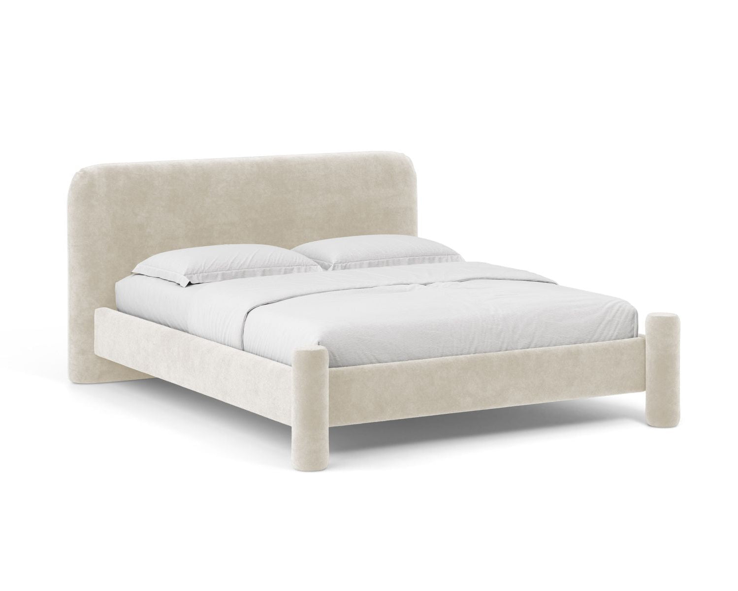 Bett VERA hellbeige Chenille