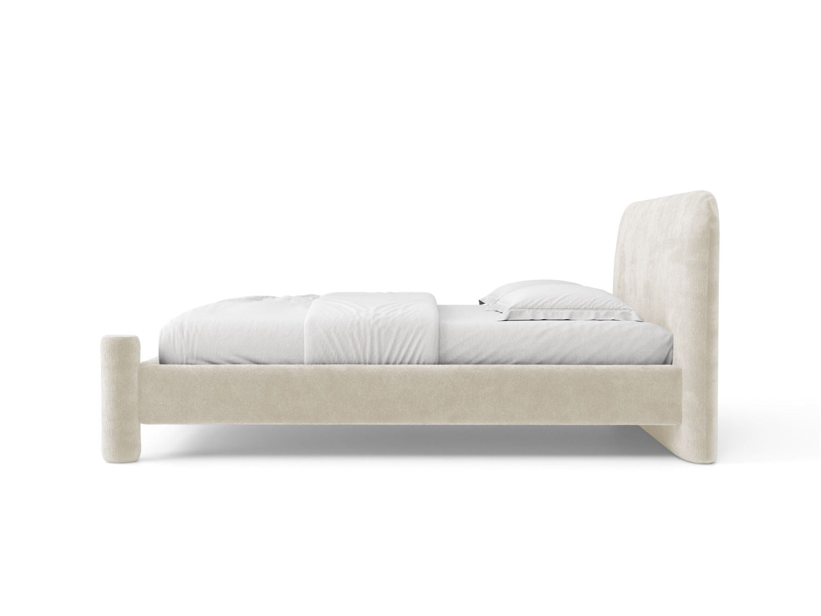 Bett VERA hellbeige Chenille
