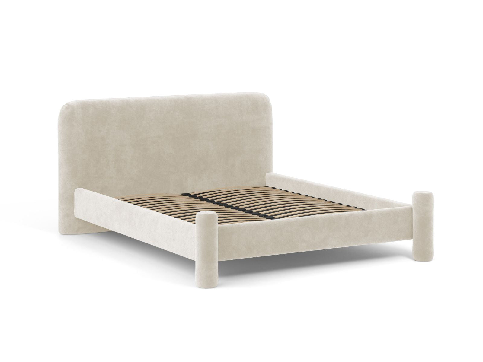 Bett VERA hellbeige Chenille