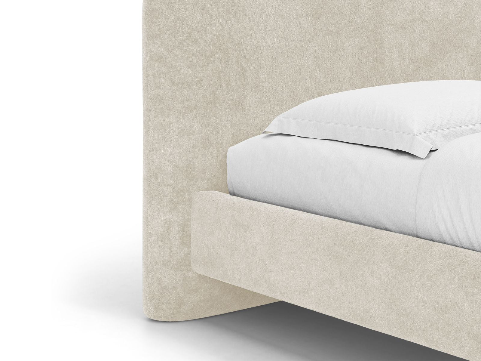 Bett VERA hellbeige Chenille