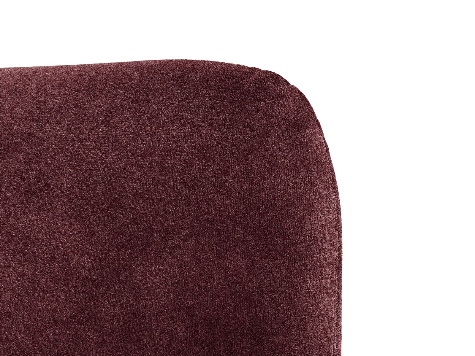 Bett VERA in kirschrotem Chenille