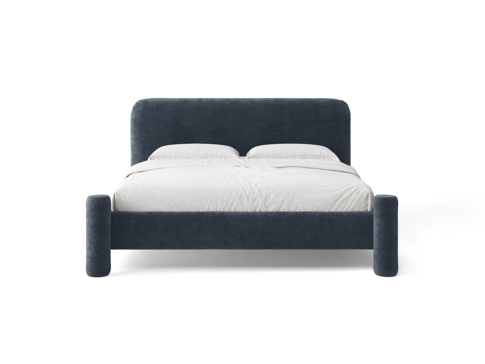 Bett VERA dunkelblauer Chenille