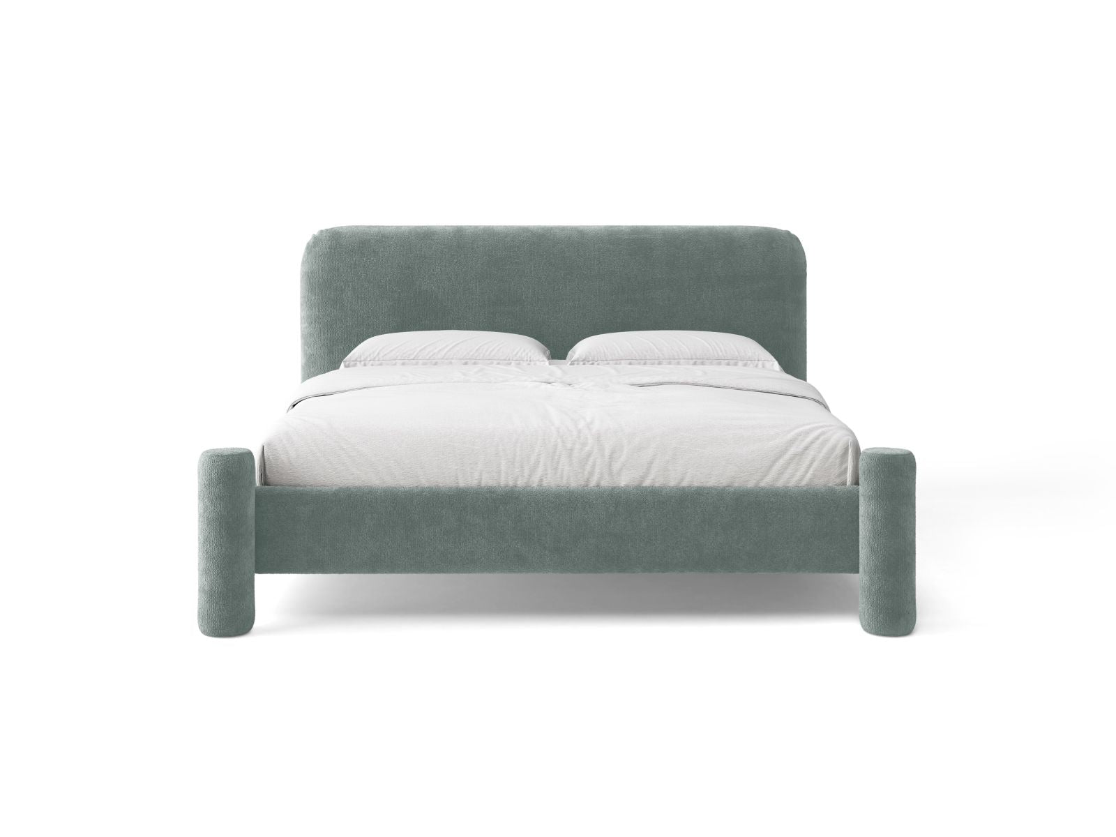 Bett VERA blauer Chenille