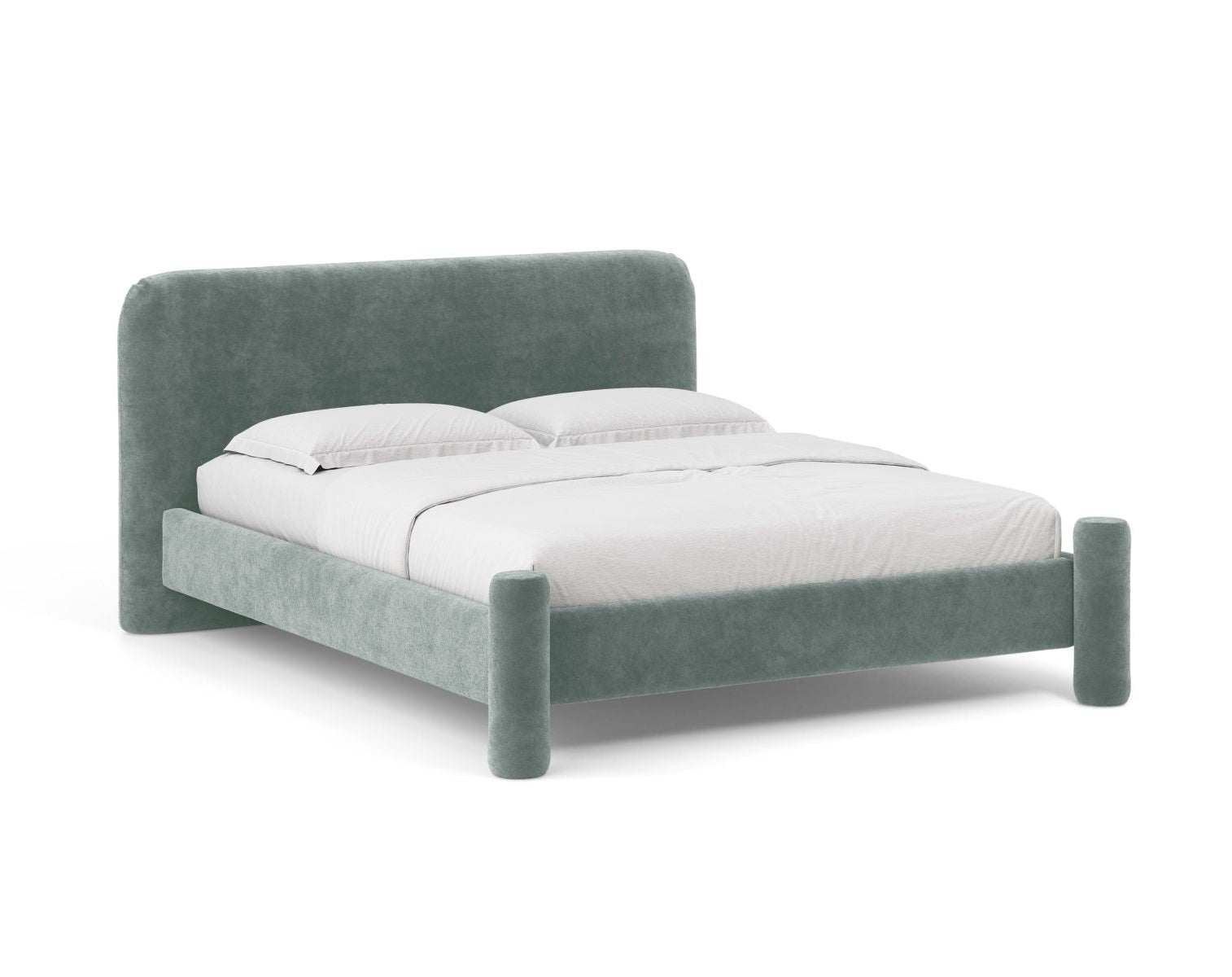 Bett VERA blauer Chenille