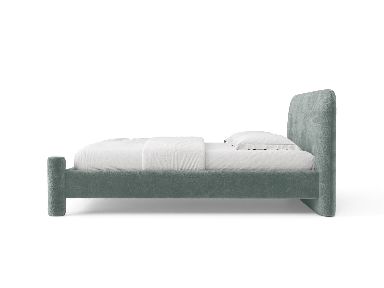 Bett VERA blauer Chenille
