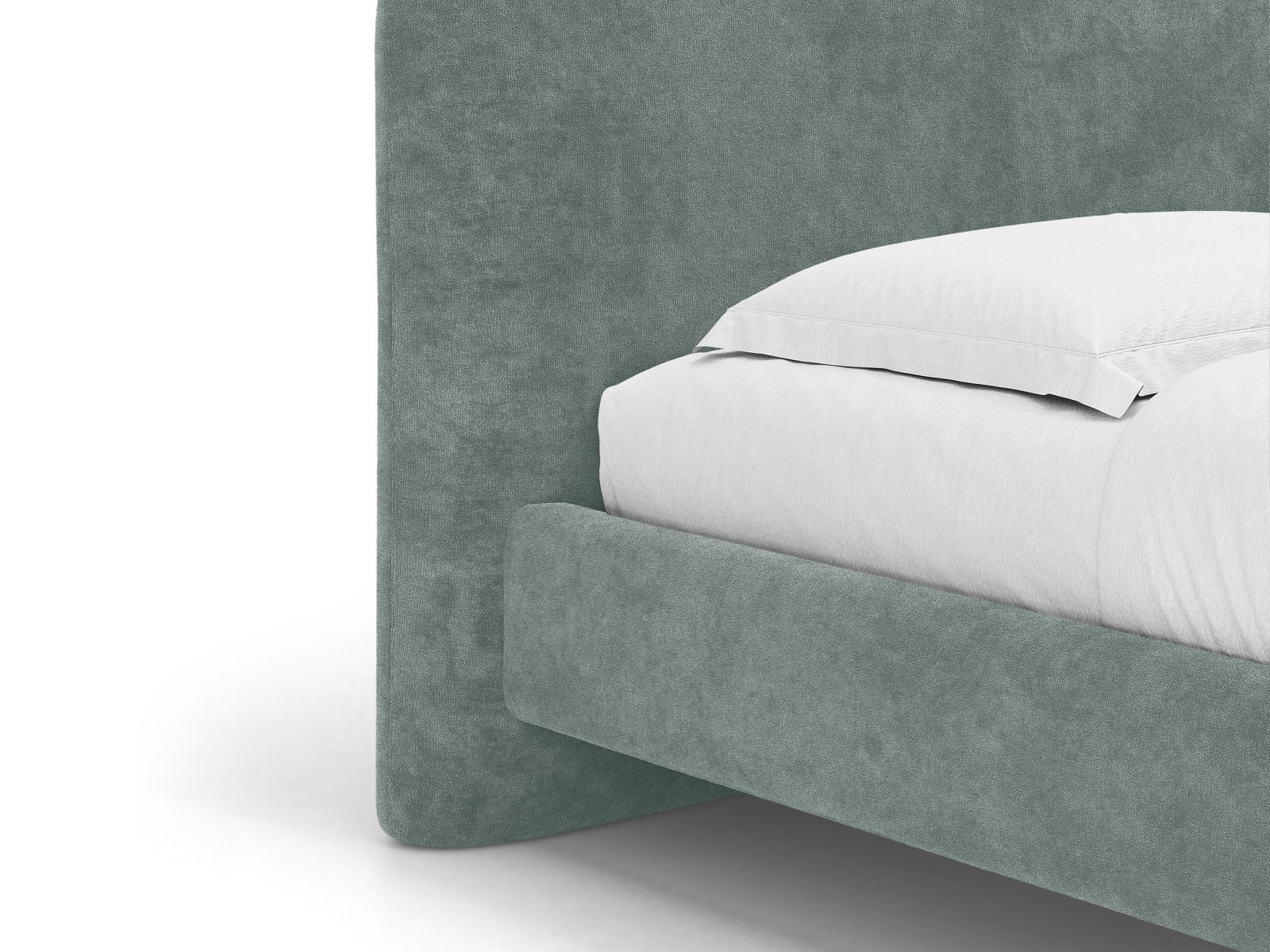Bett VERA blauer Chenille