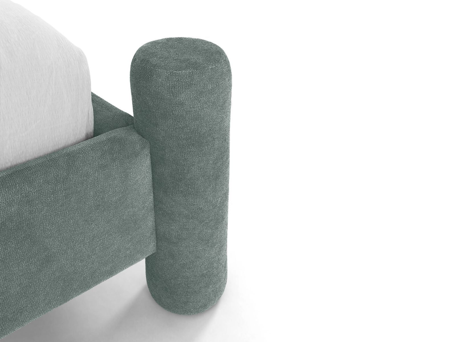 Bett VERA blauer Chenille