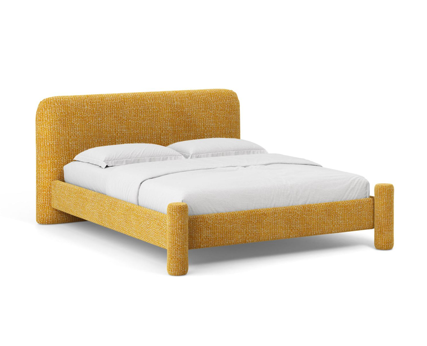 Bett VERA in senfgelbem Melange