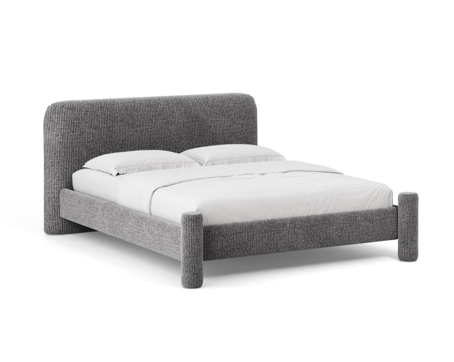 Bett VERA dunkelgrau meliert
