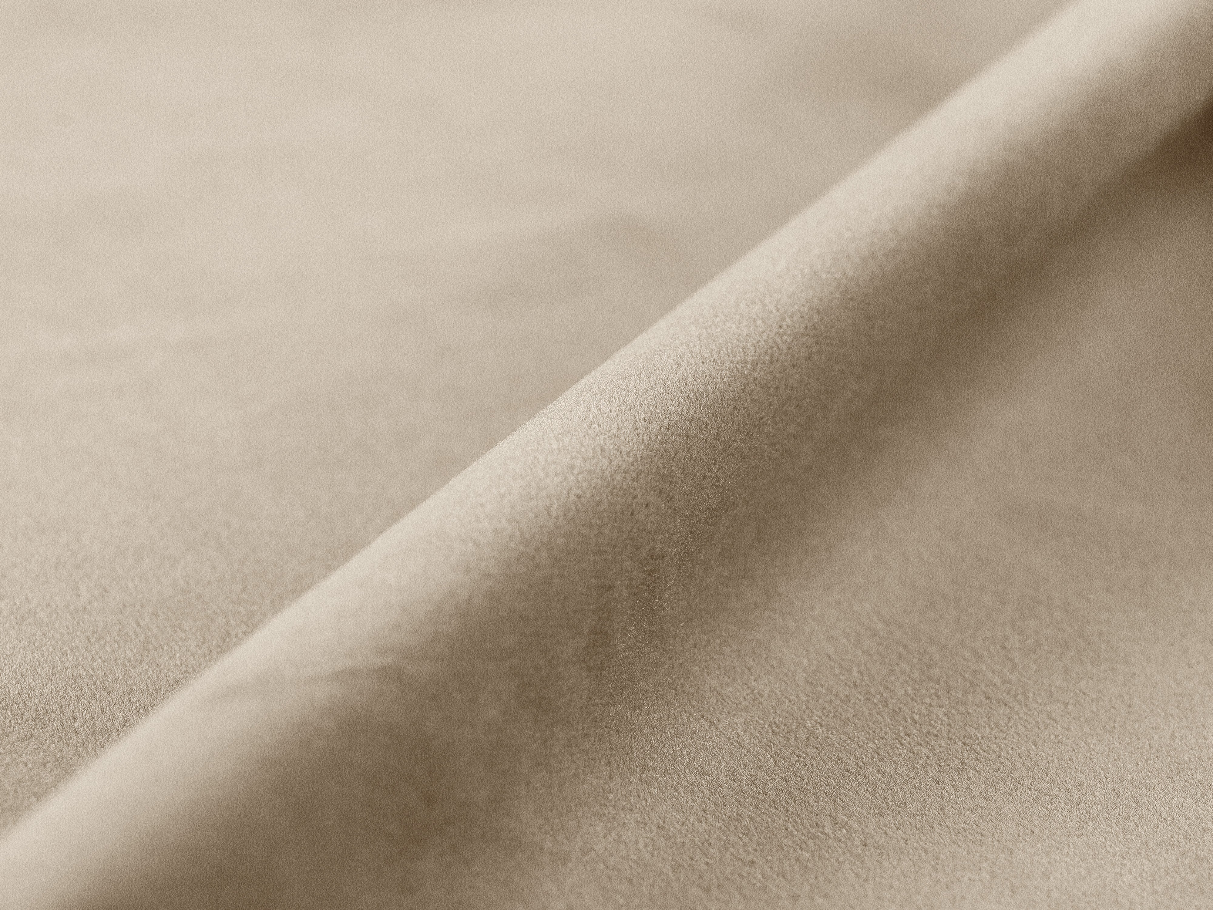 Samt-Bett mit Bettkasten ALLISON beige