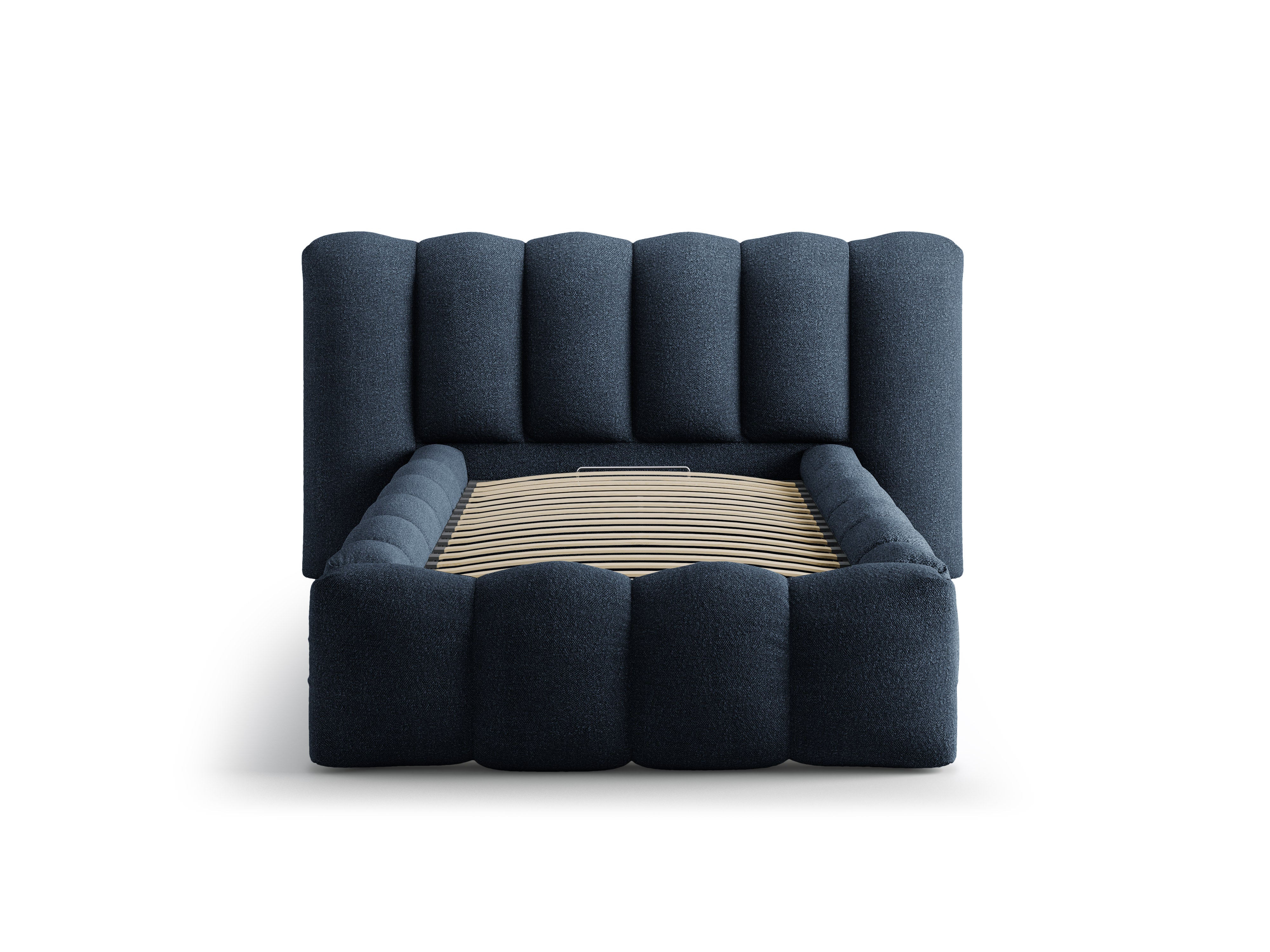 Łóżko LUPINE ciemny niebieski boucle – Micadoni