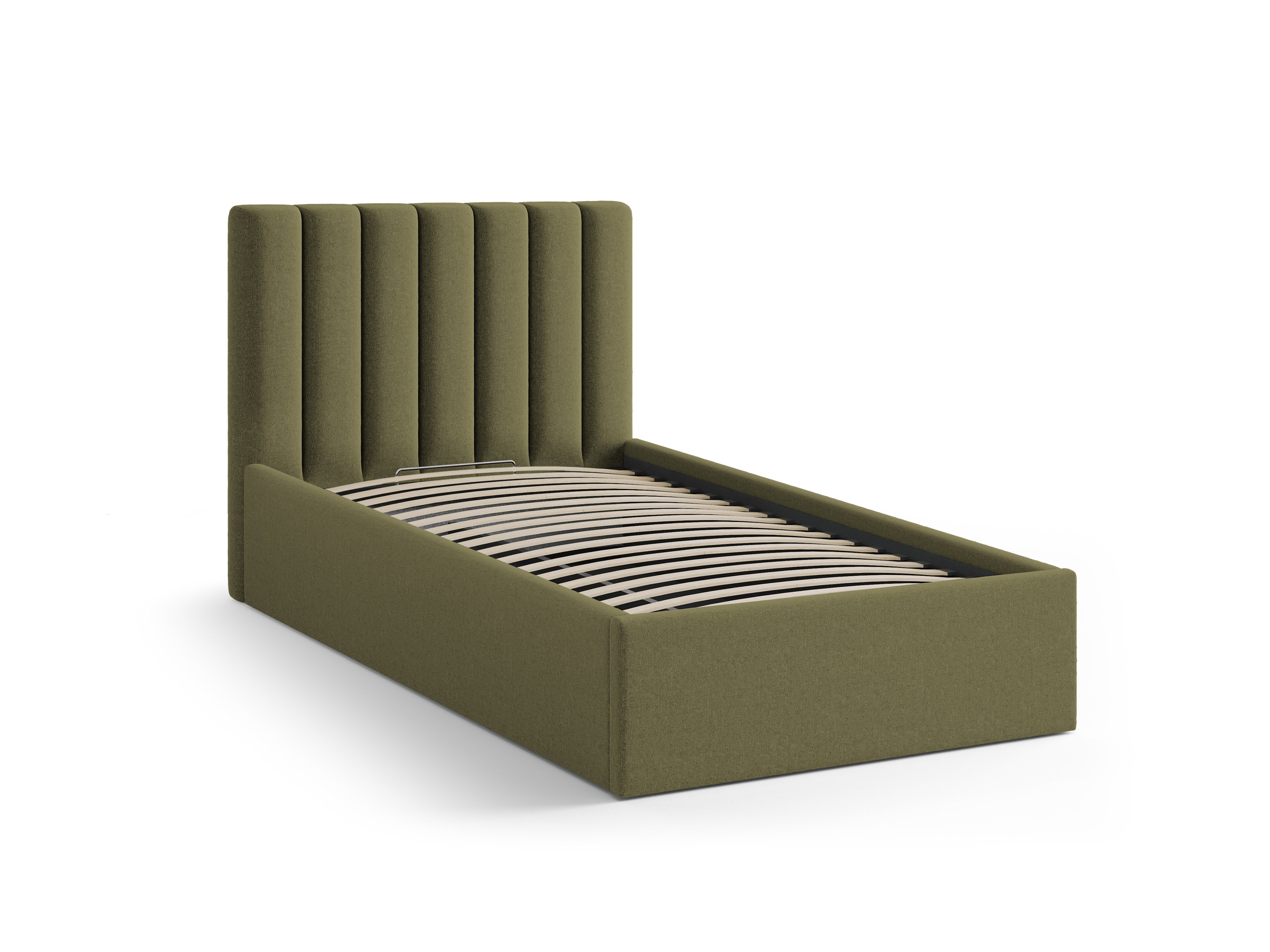 Einzelbett mit Bettkasten ALLISON grün