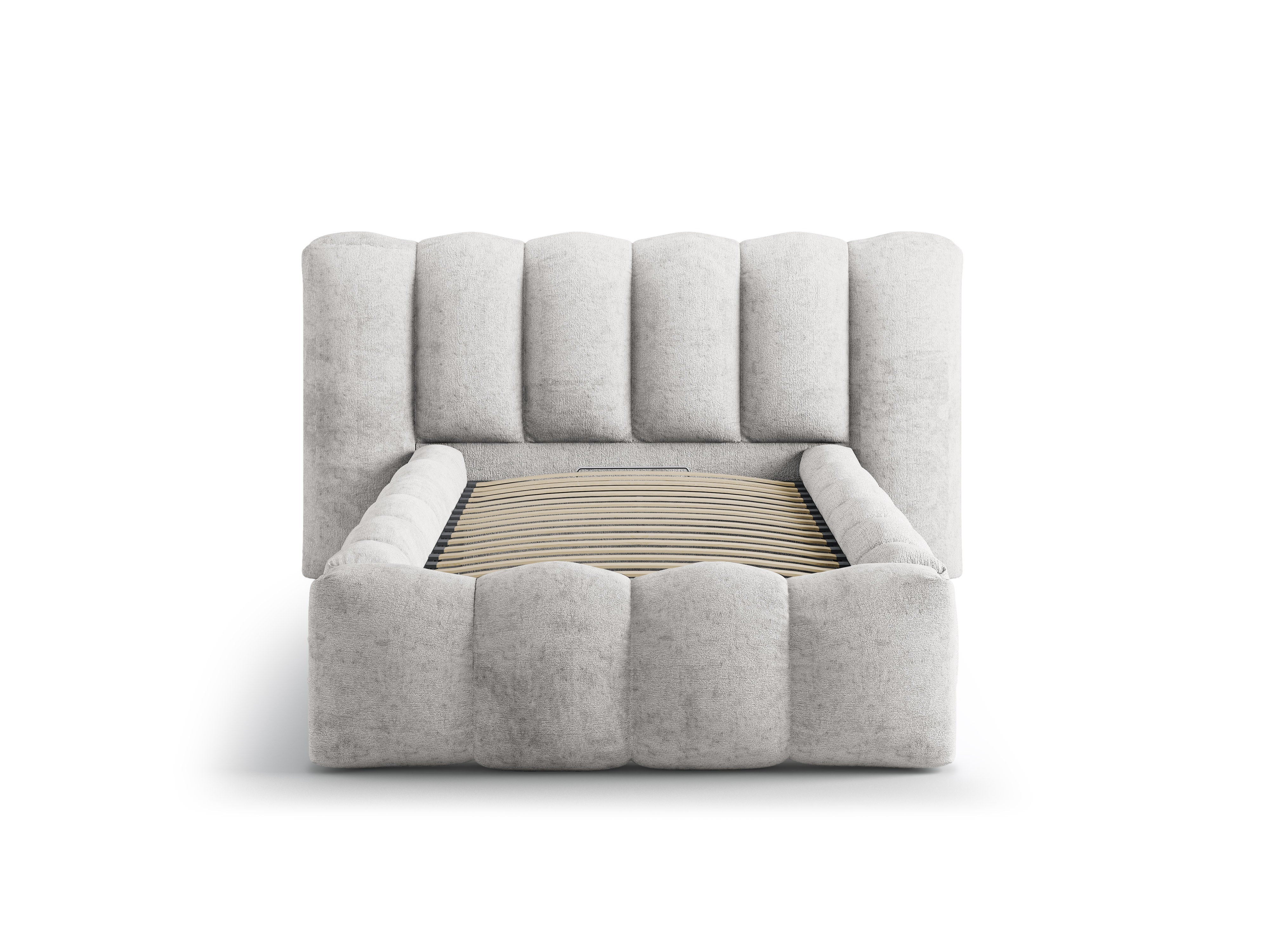 LUPINE Bed Light Gray Chenille