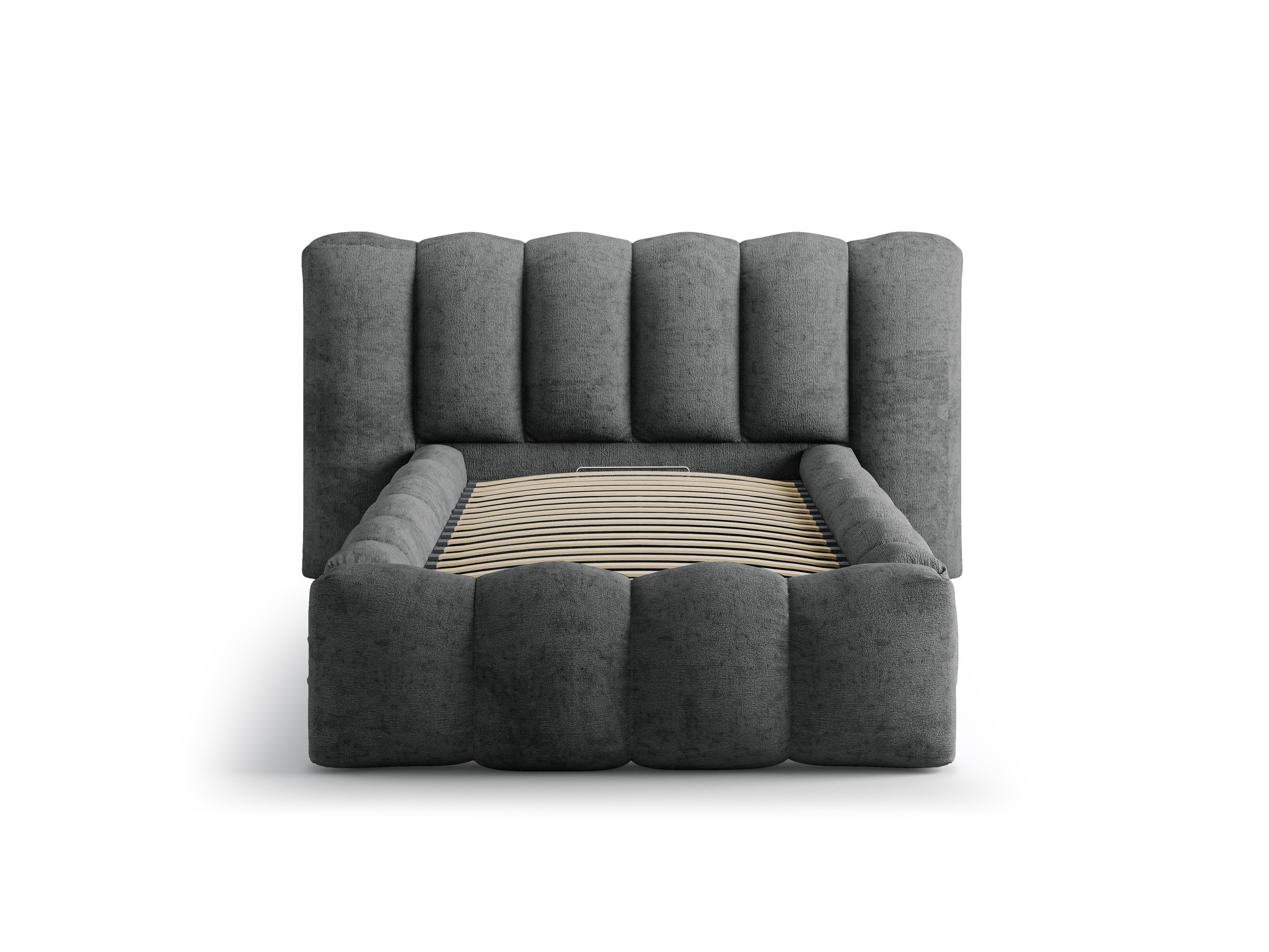 Bett LUPINE dunkelgrau Chenille