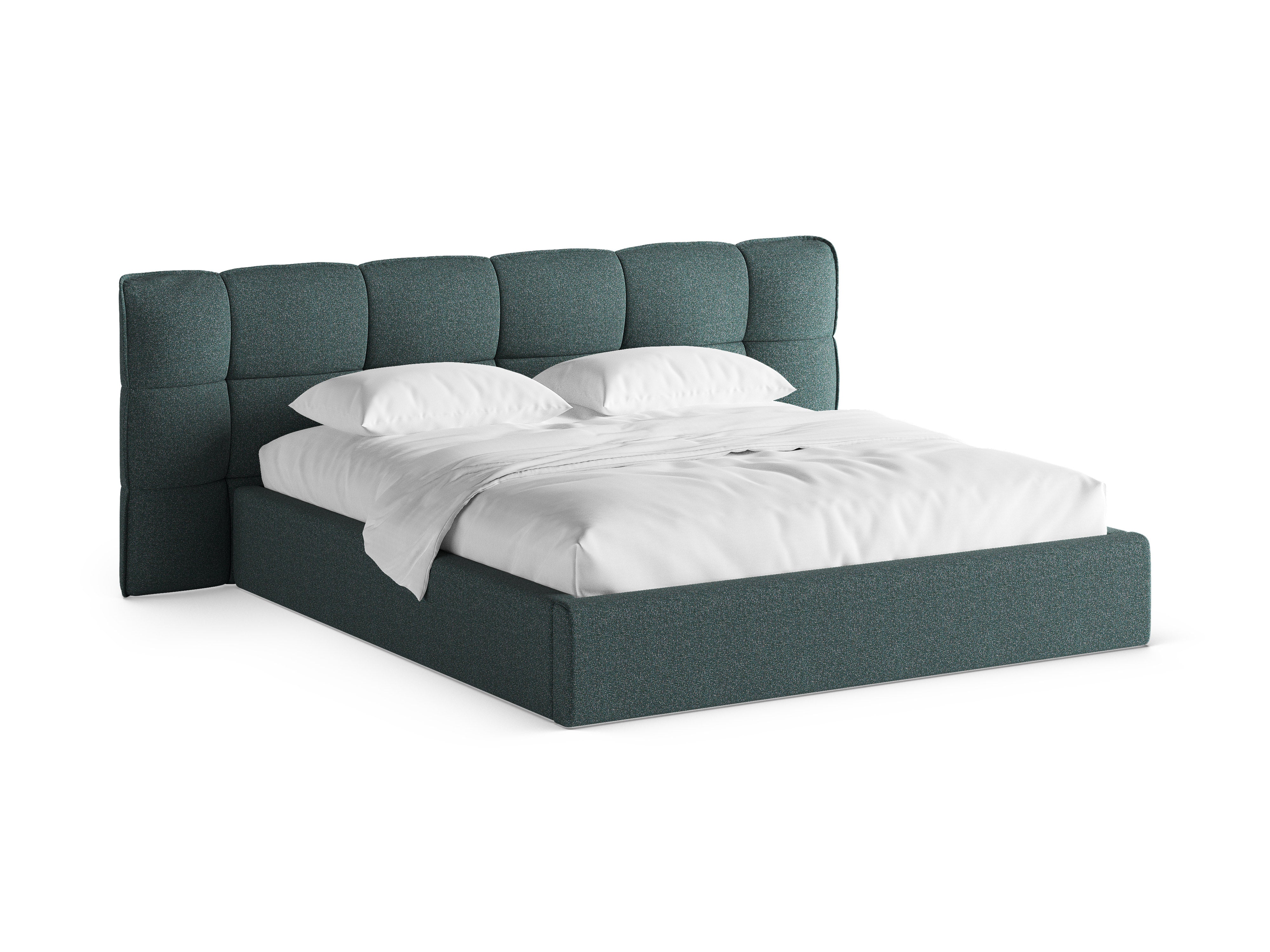 Bett mit Stauraum ERIC grün blau meliert