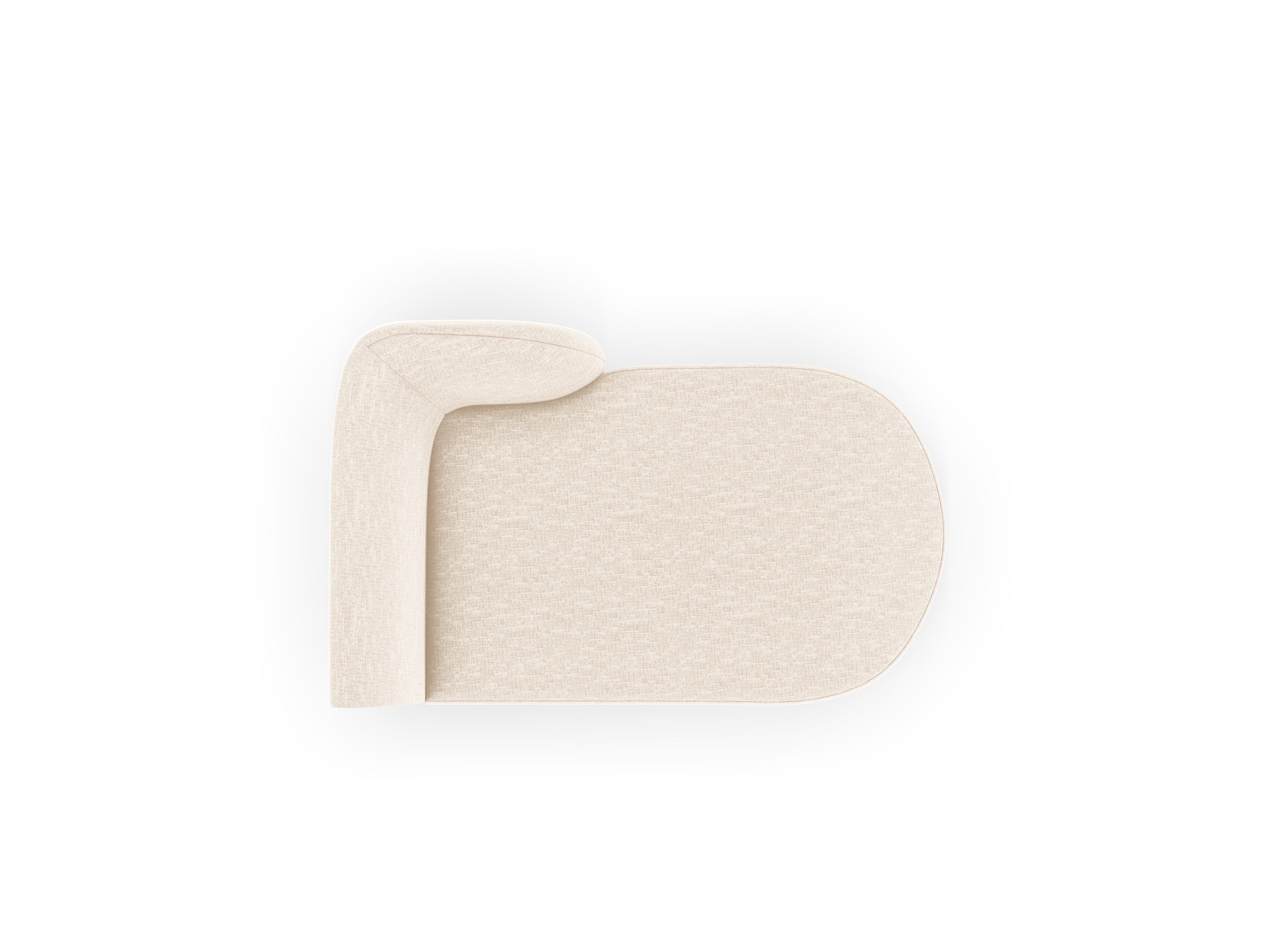 Rechtsseitiger Sessel MILEY hellbeige samtig