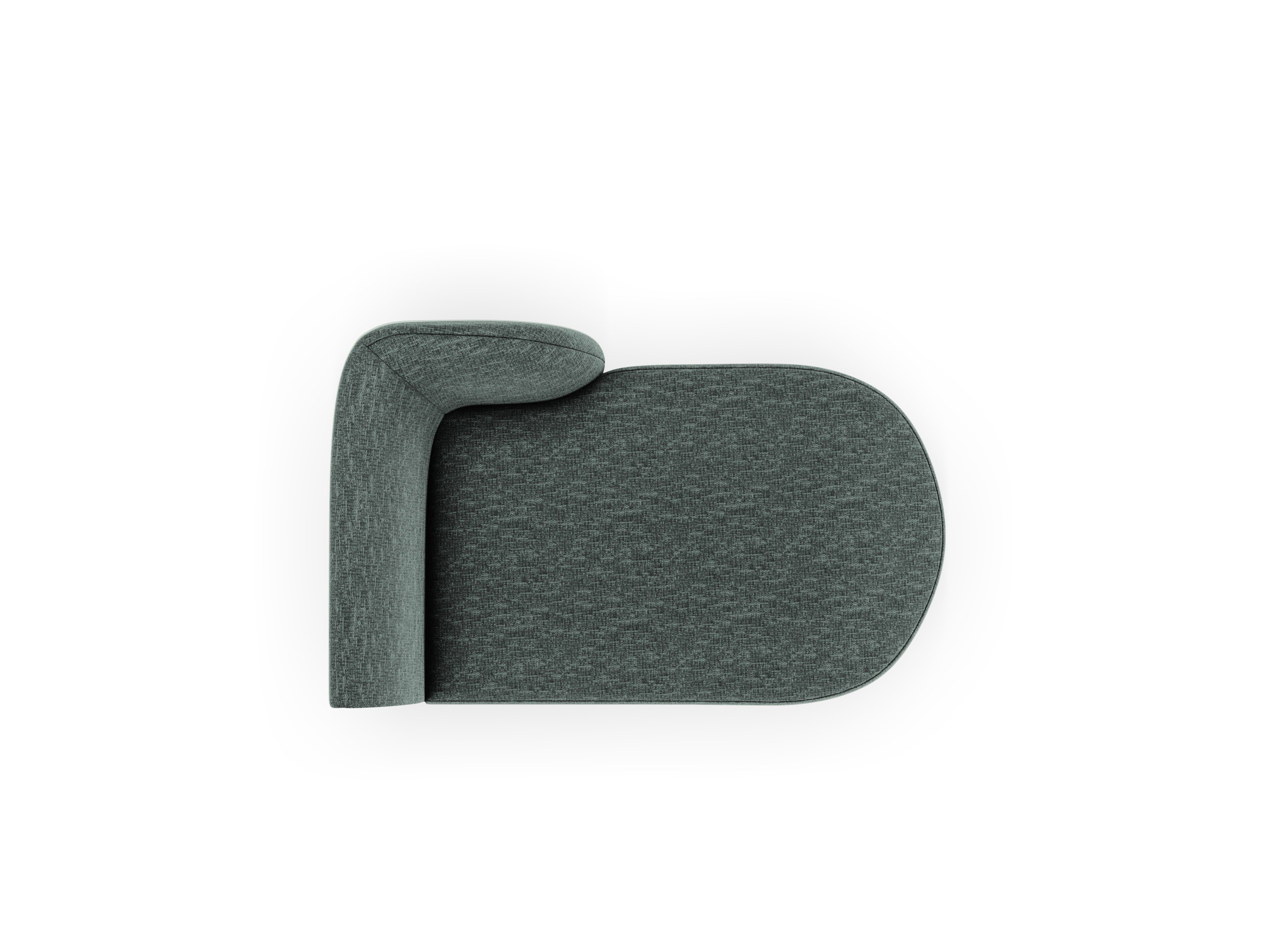 Rechtsseitiger Sessel MILEY petrolblau samtig