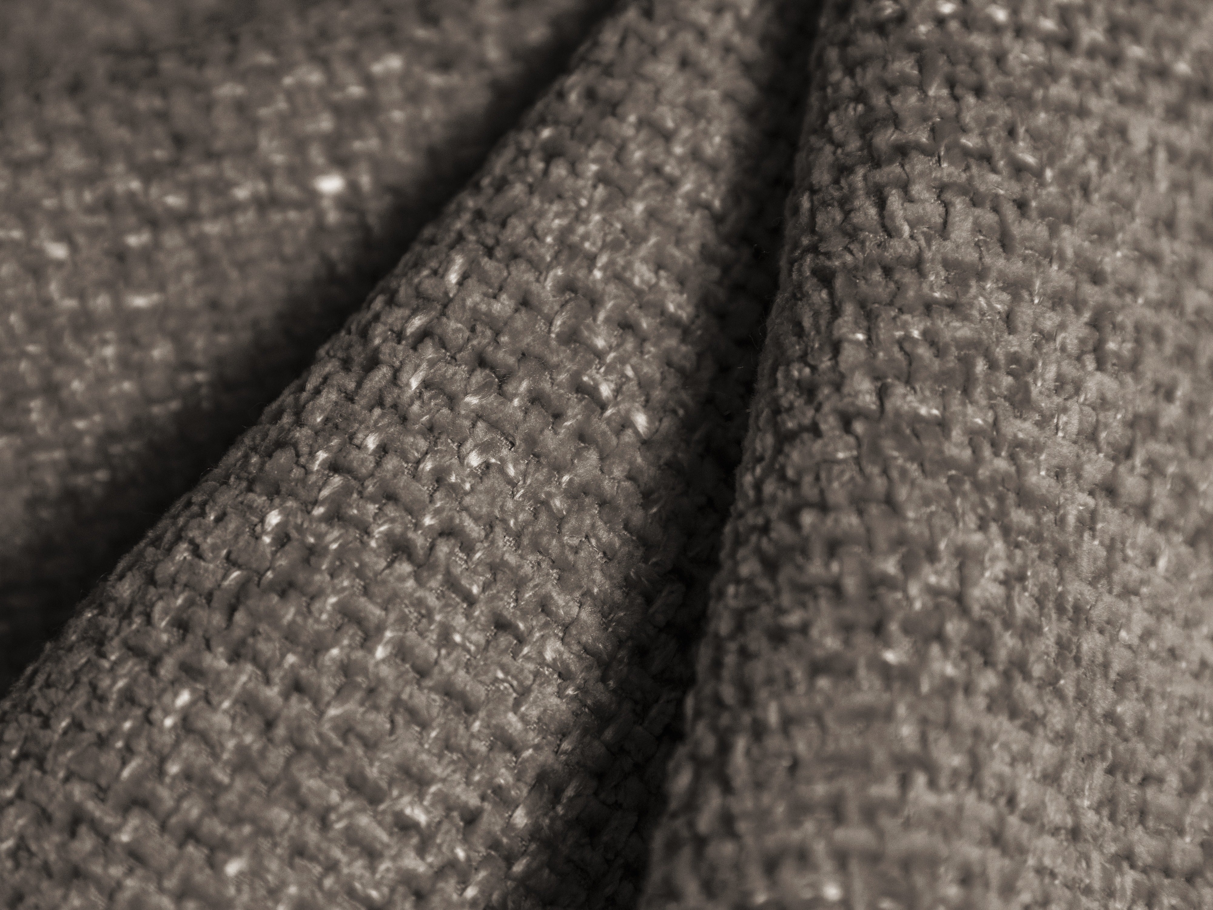 Rechtsseitiger Sessel MILEY graues samtweiches Chenille