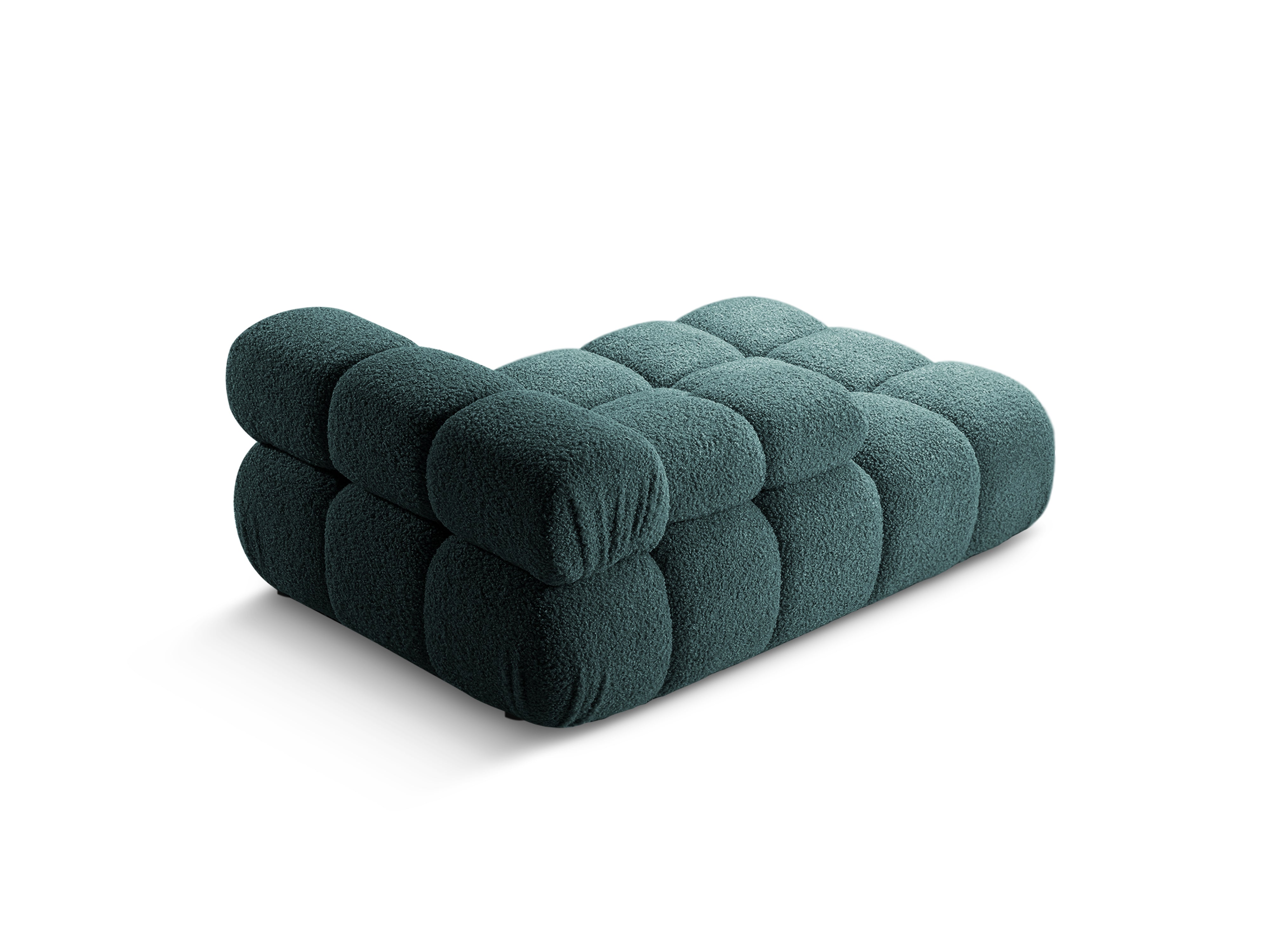 Linksseitiger Sessel BELLIS in tiefem Petrol Boucle