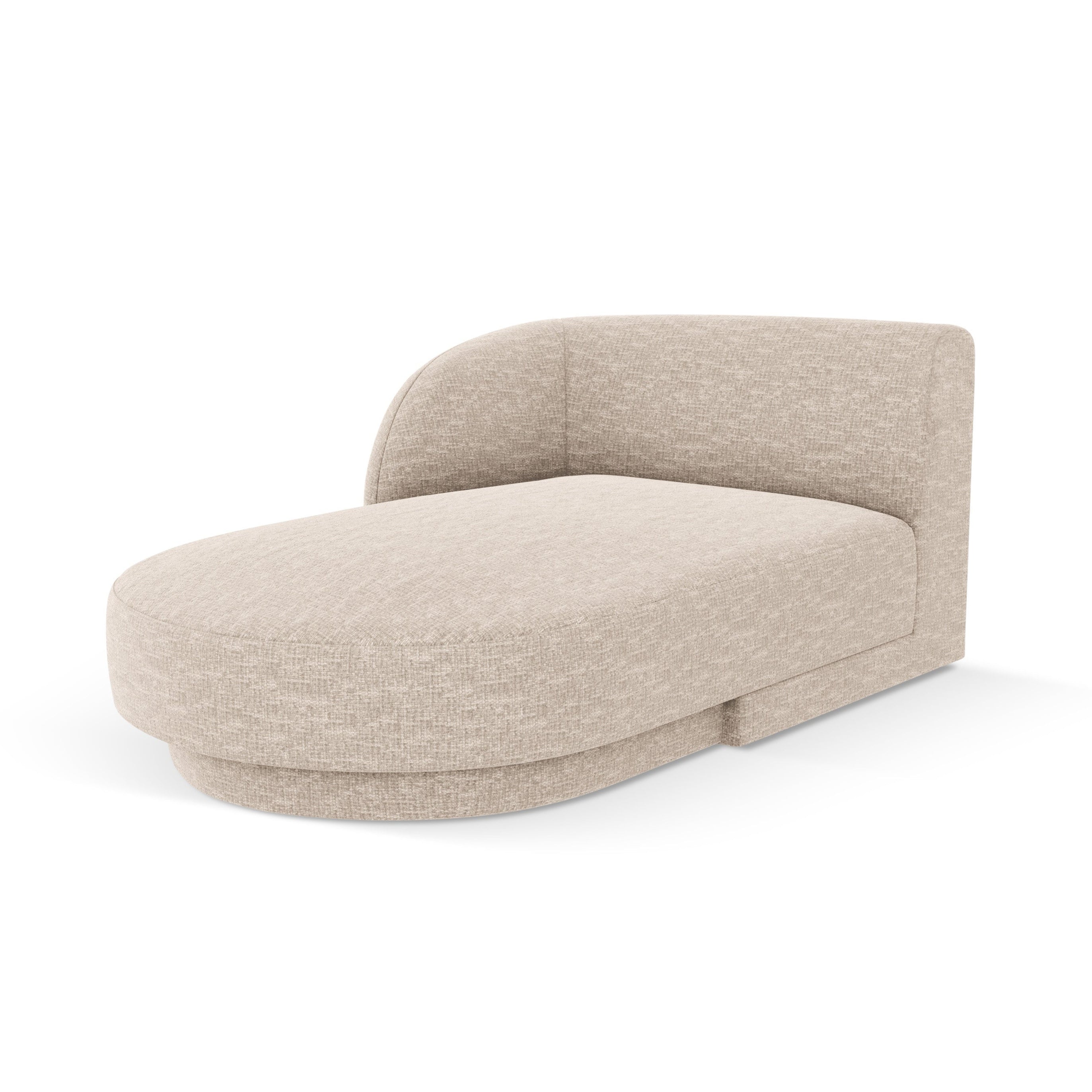 Linksseitiger Sessel MILEY in beigem Chenille