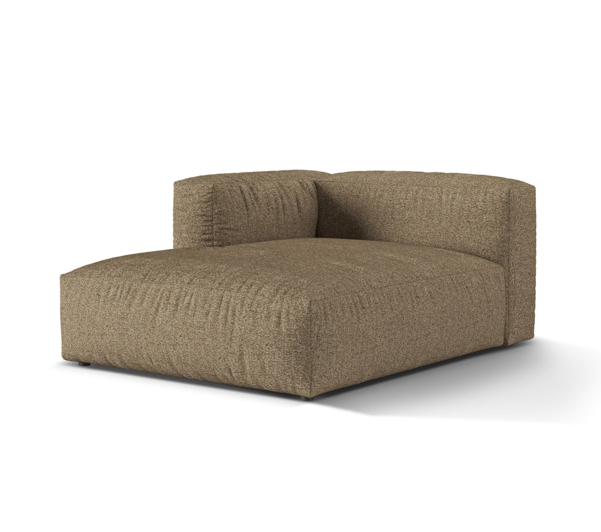 Szezlong lewostronny MARTINA cappuccino boucle – ujęcie boczne