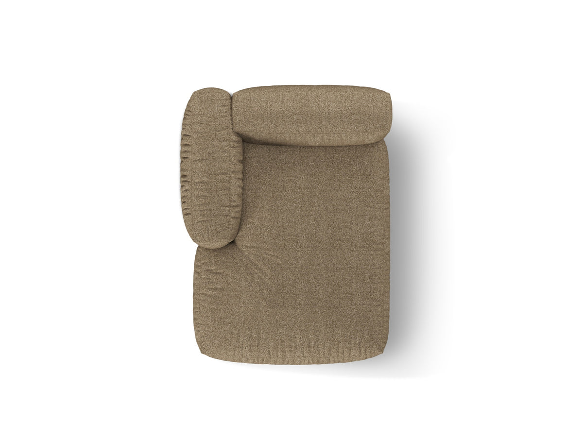 Szezlong lewostronny MARTINA cappuccino boucle – detal tkaniny