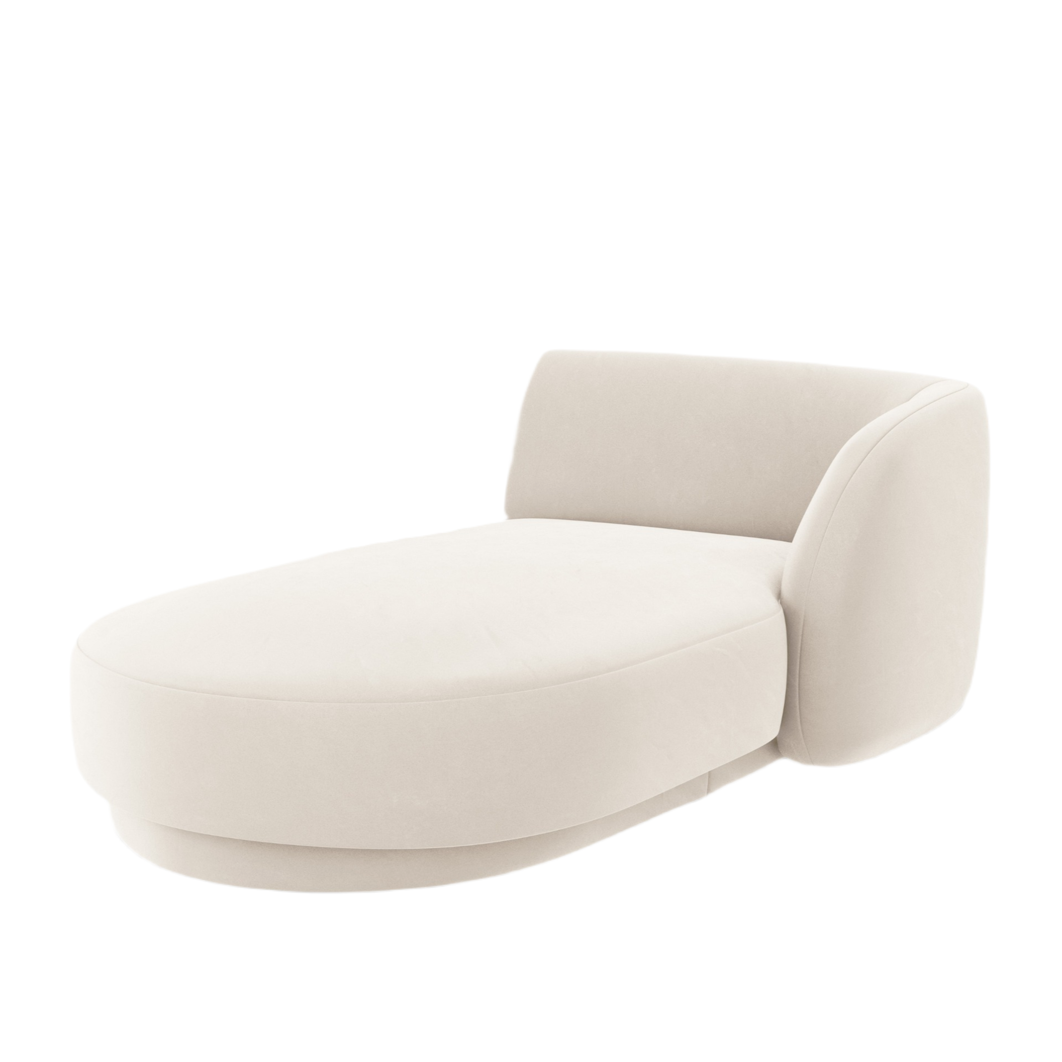 Samt-Sessel rechts MILEY hellbeige