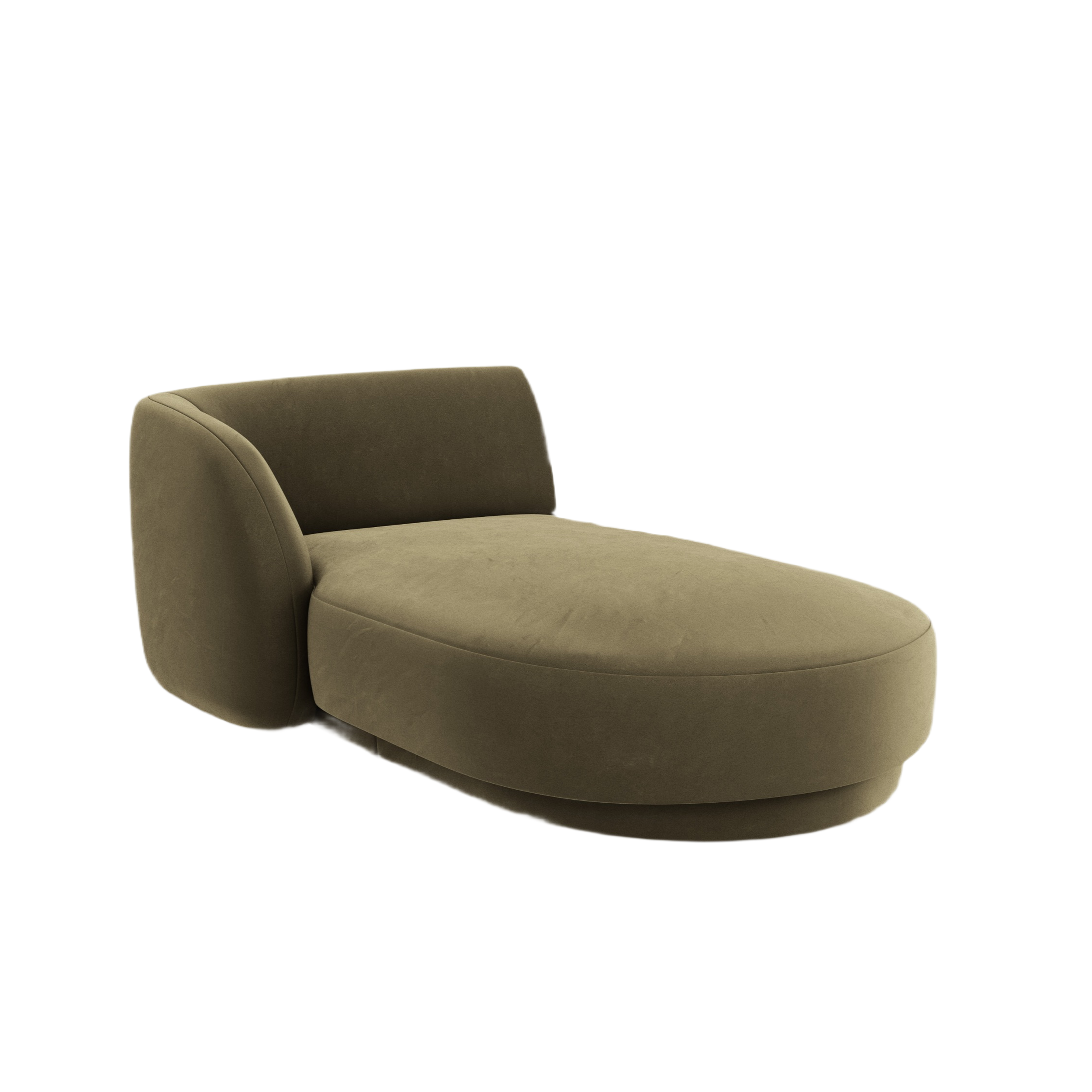 Samt-Sessel links MILEY grün