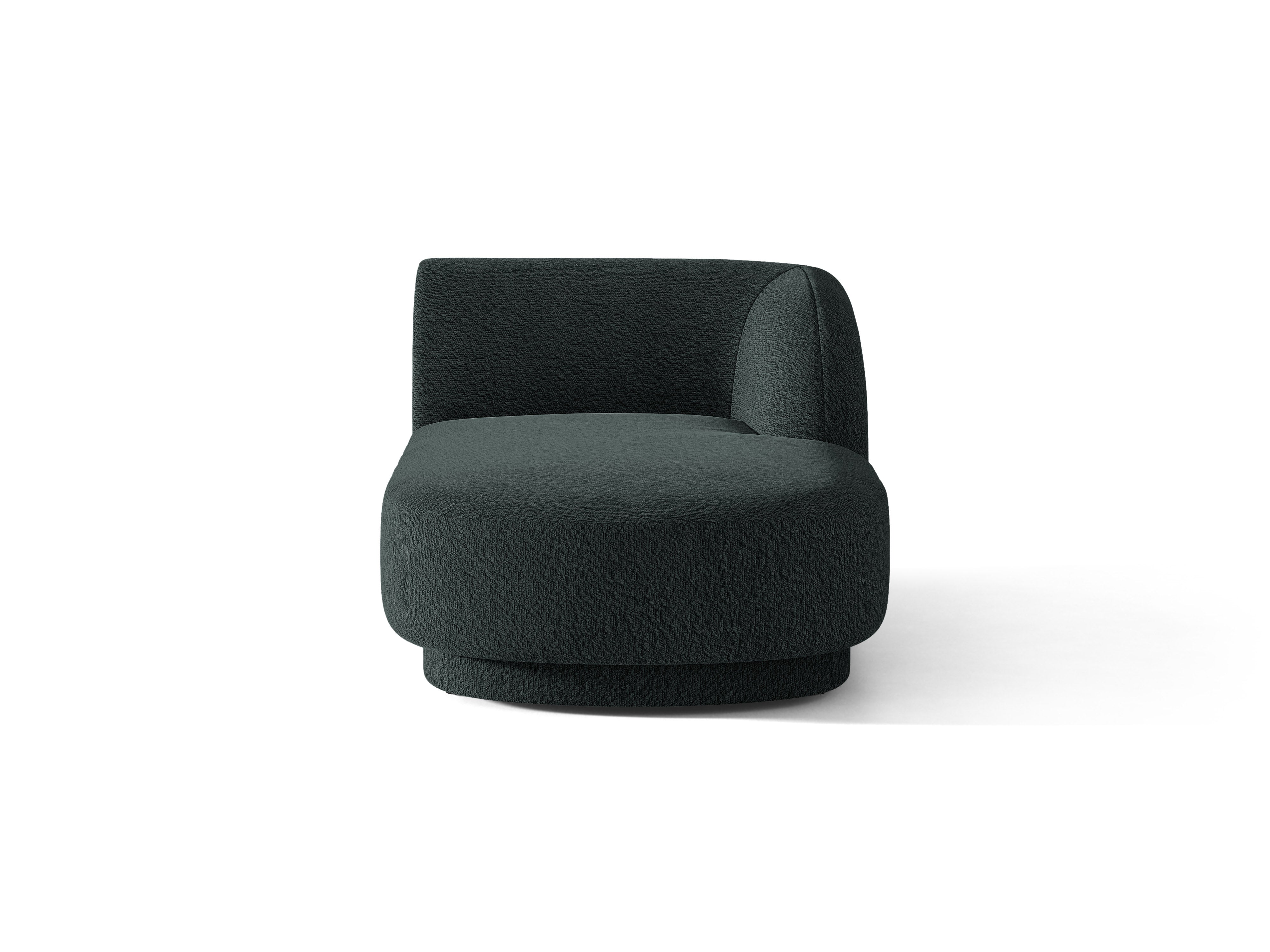 Rechtsseitiger Sessel MILEY schwarzer Boucle