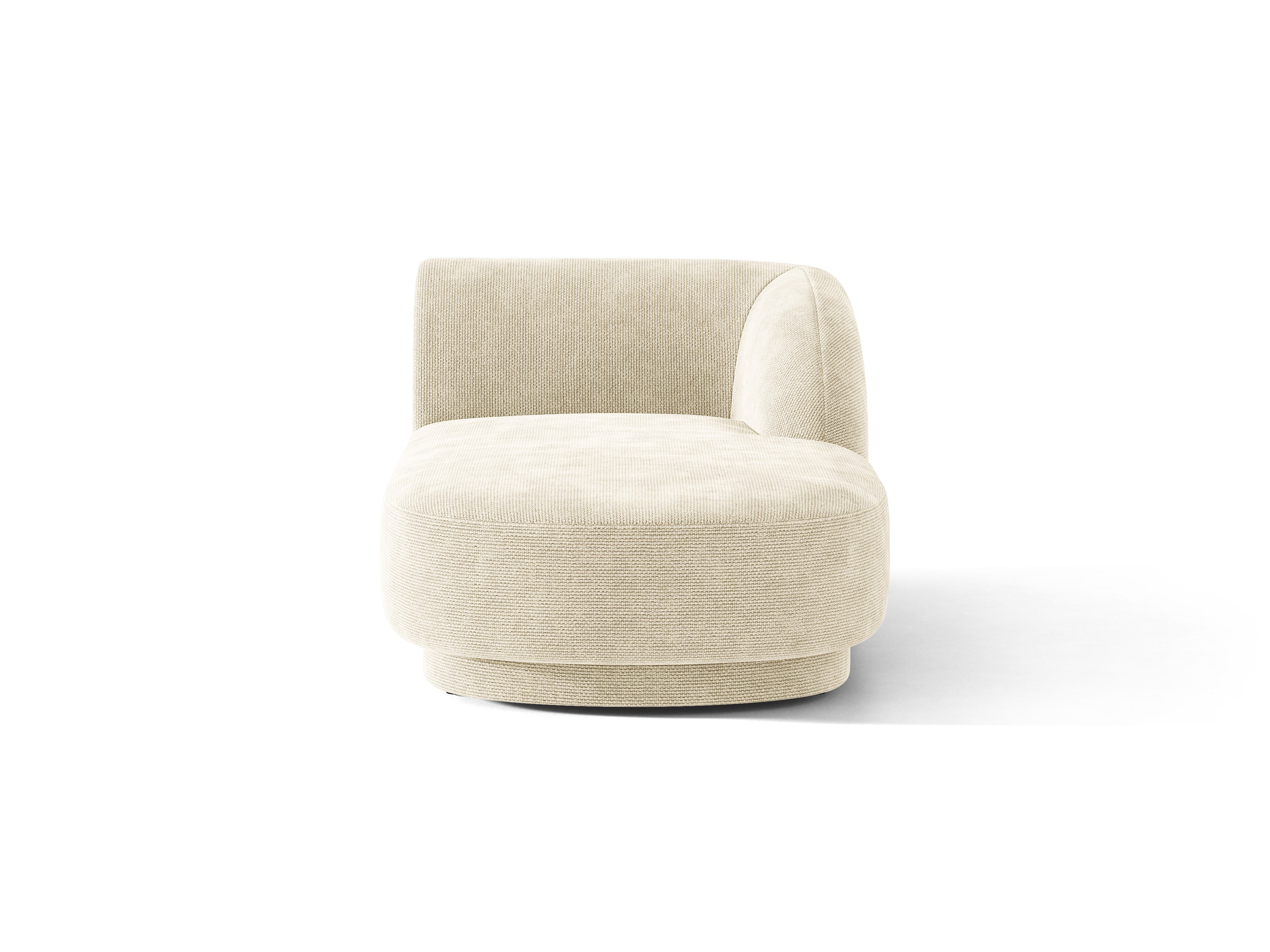Rechtsseitiger Sessel MILEY hellbeige samtig