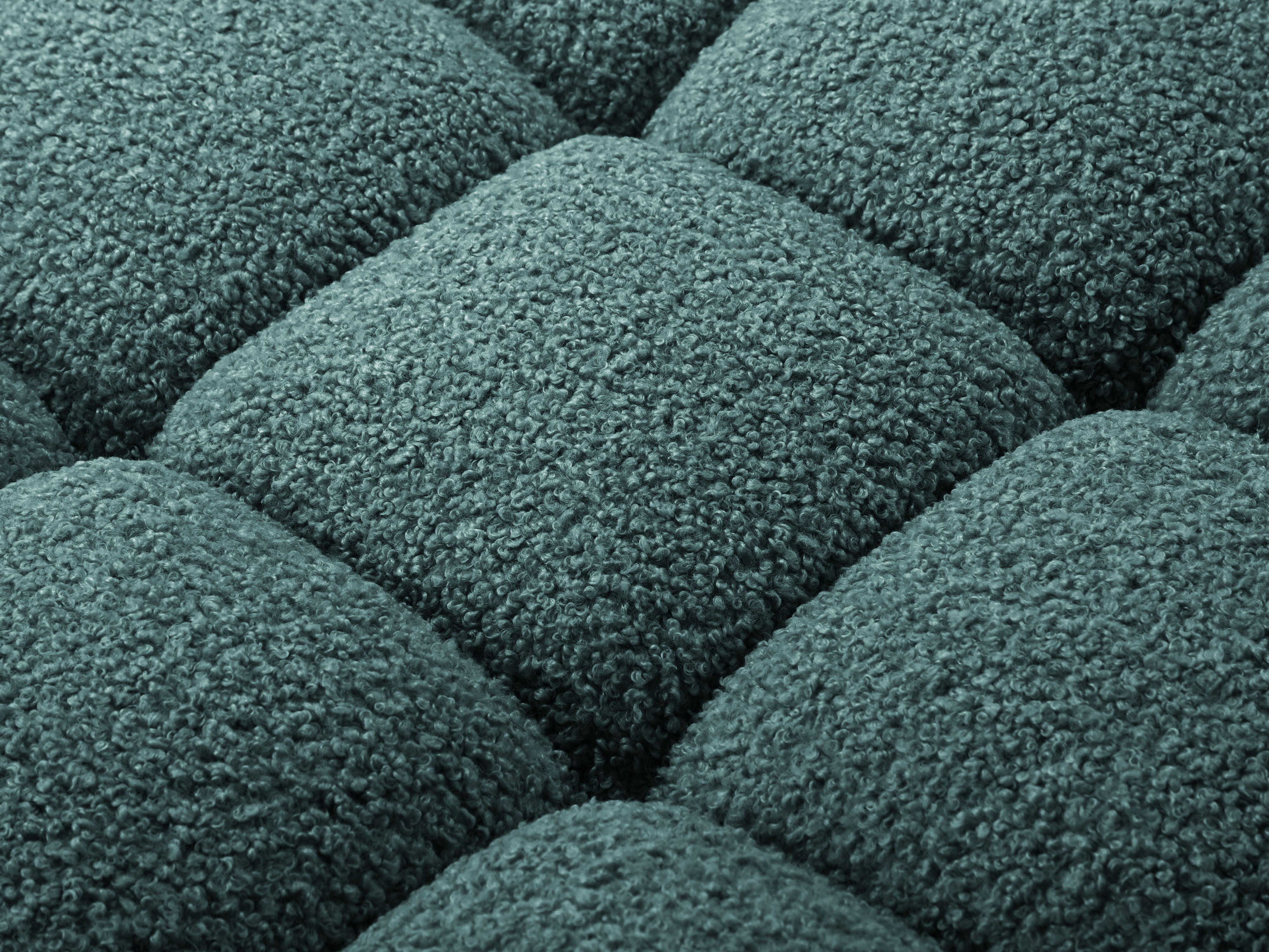 Rechtsseitiger Sessel BELLIS in tiefem Petrol Boucle
