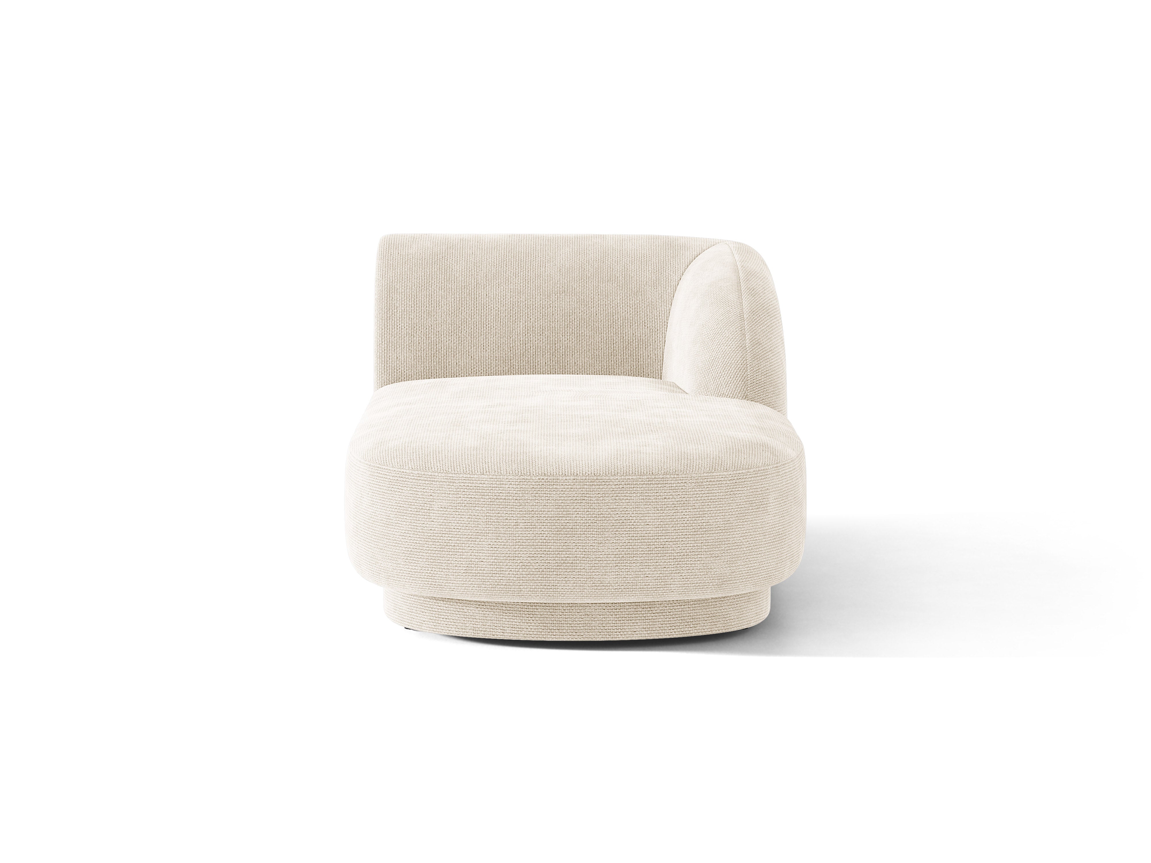 Rechtsseitiger Sessel MILEY Elfenbein Chenille