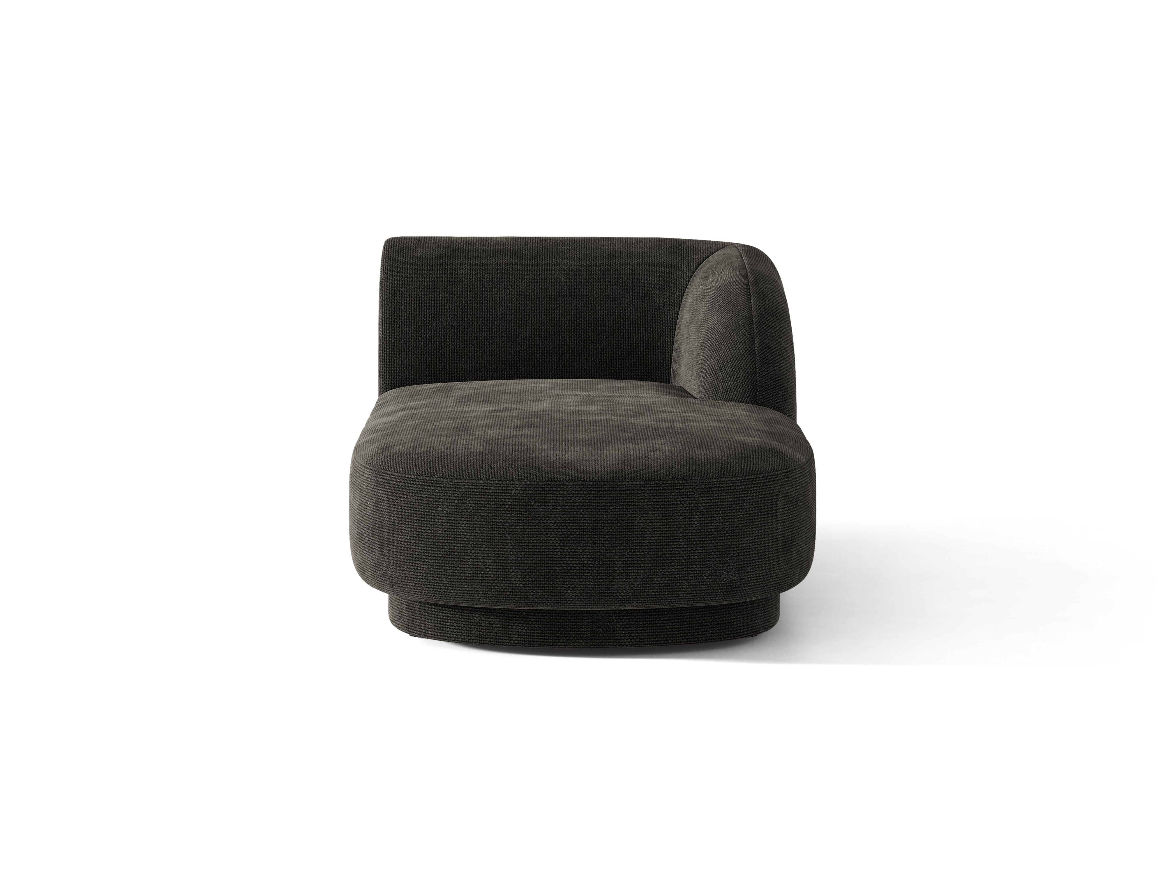 Rechtsseitiger Sessel MILEY schwarzer Chenille