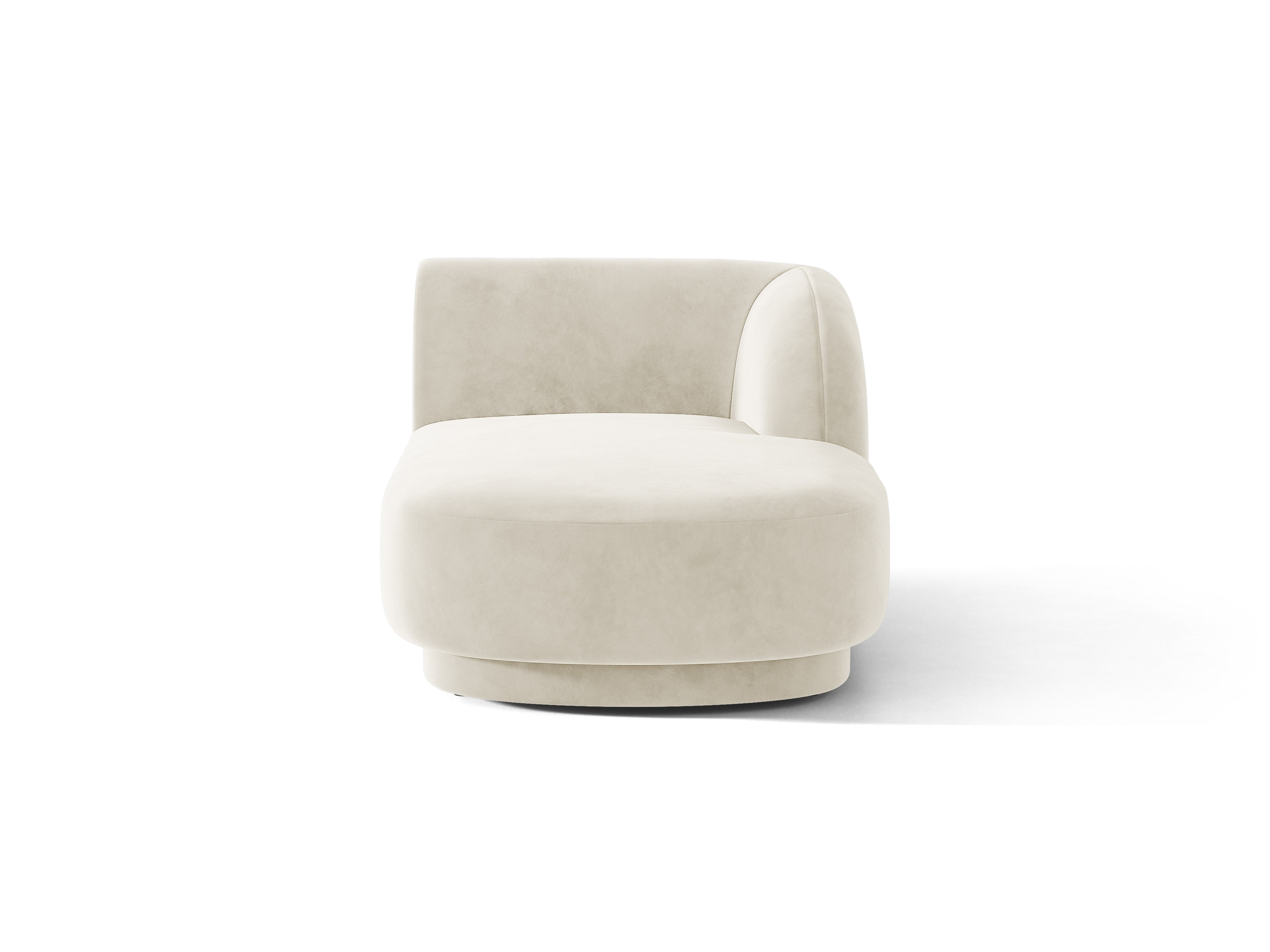 Samt-Sessel rechts MILEY hellbeige