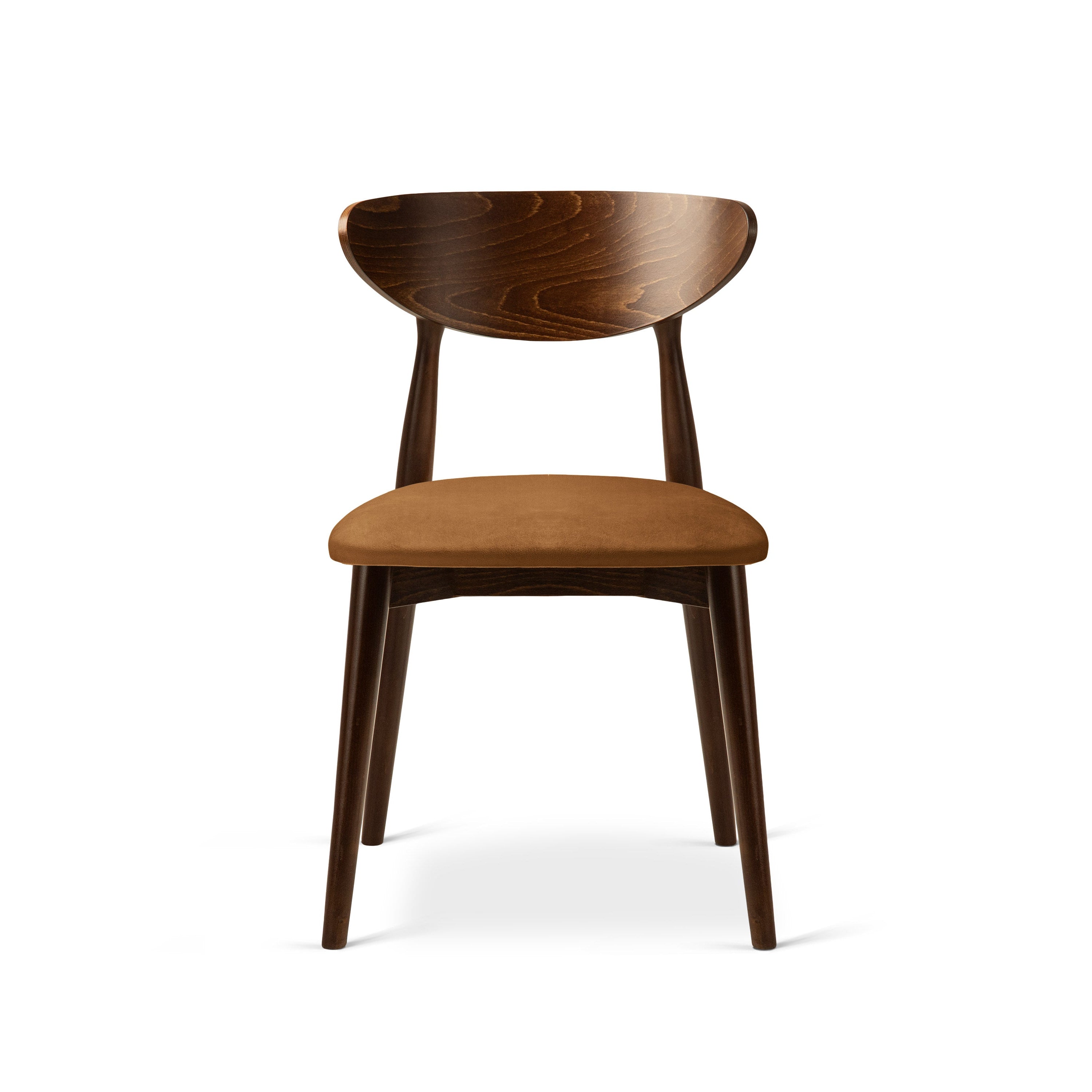LEON Chair in Warm Brown Velvet