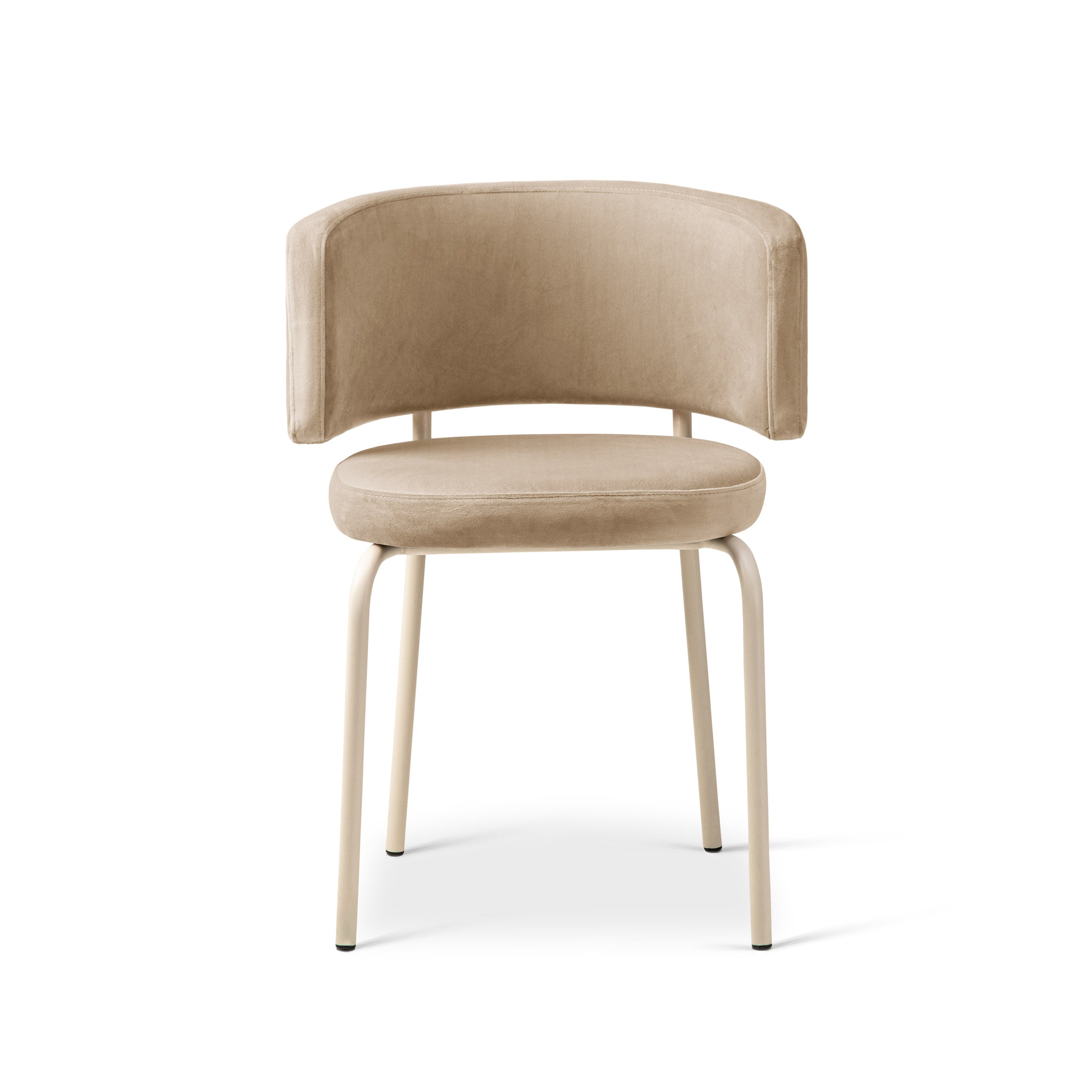 Velvet Chair DORA Almond Beige [ewelina]